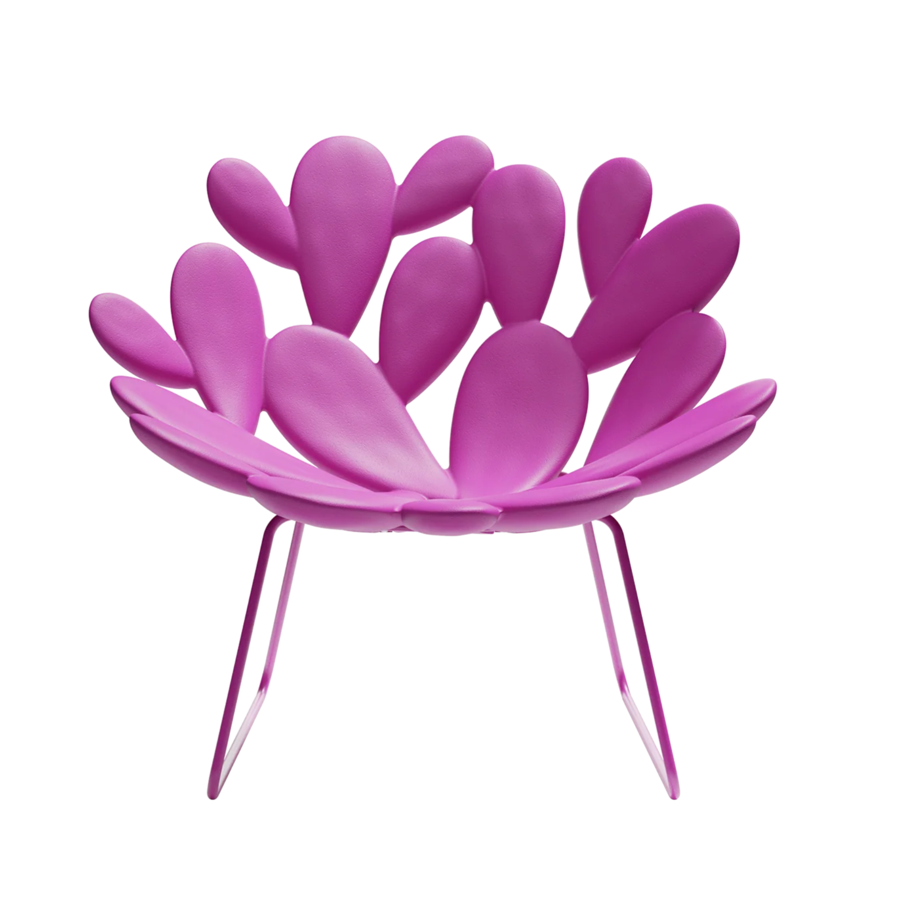 Tuinstoel FILICUDI roze met sledevoet