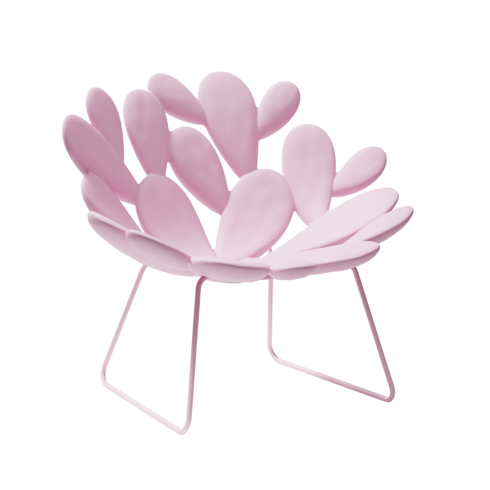 Tuinstoel FILICUDI lichtroze met sledevoet