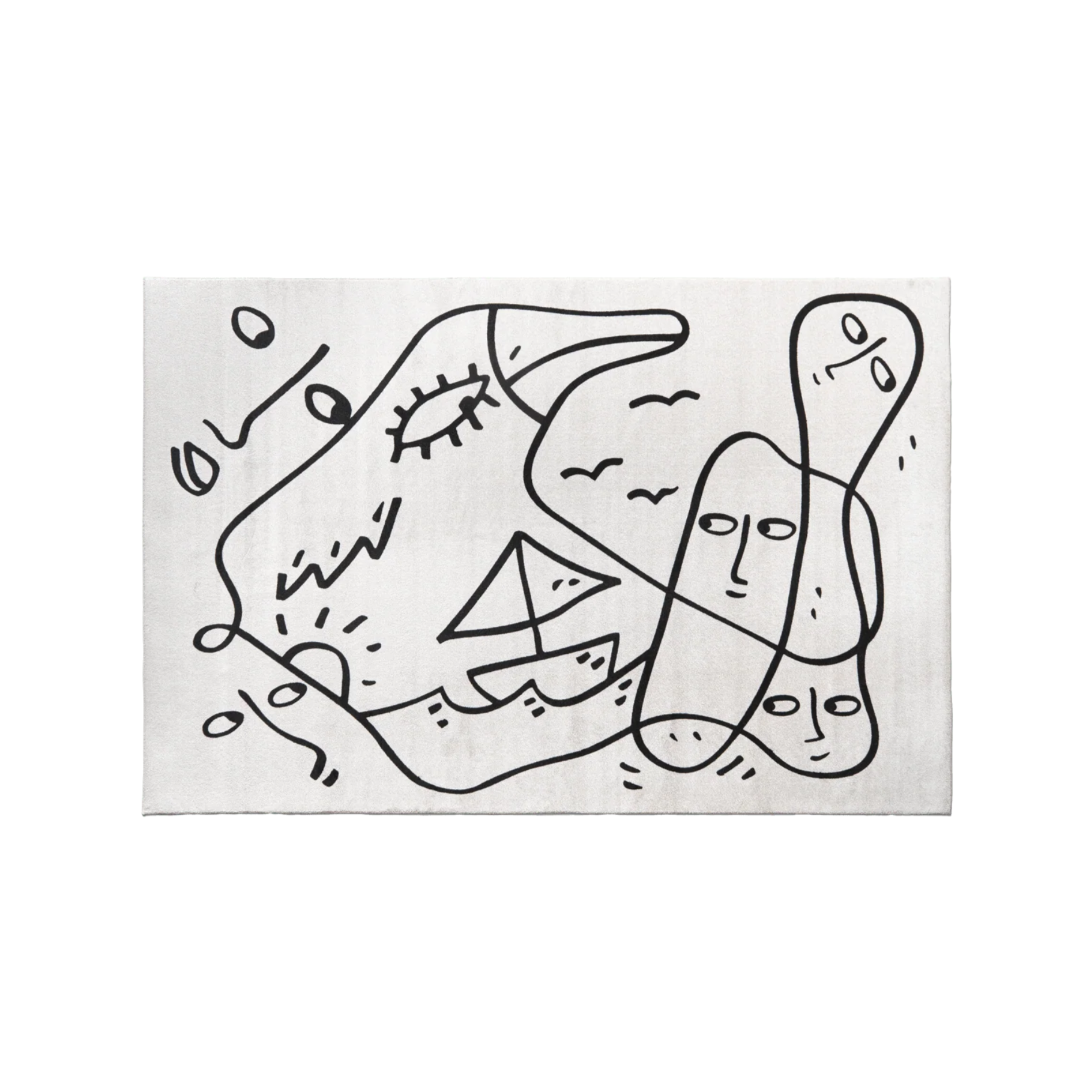 Tapijt WHISPERING WAVES wit