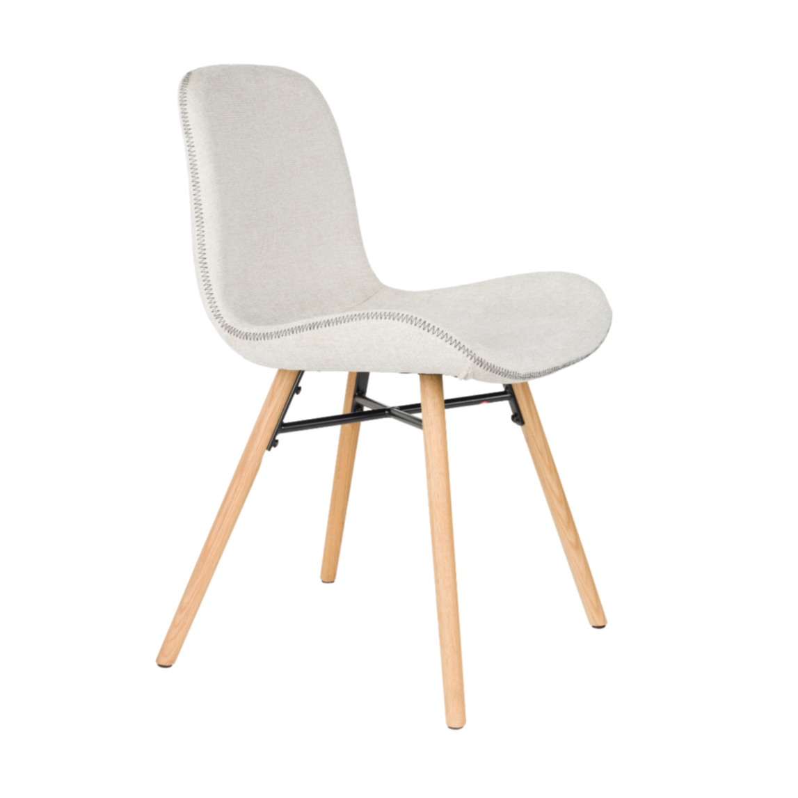 Stuhl LESTER beige mit Holzgestell