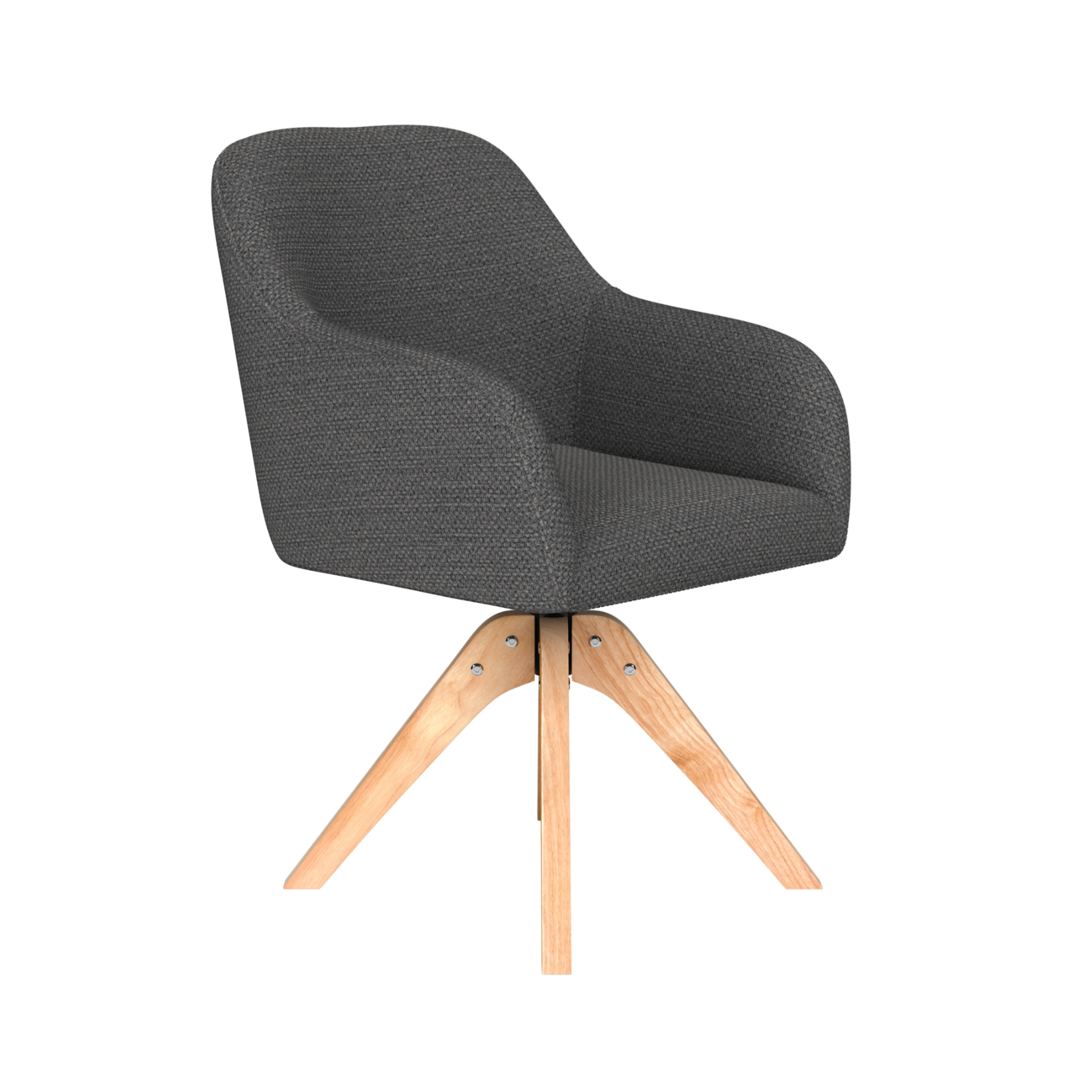 OTIS swivel chair gray with wooden base
