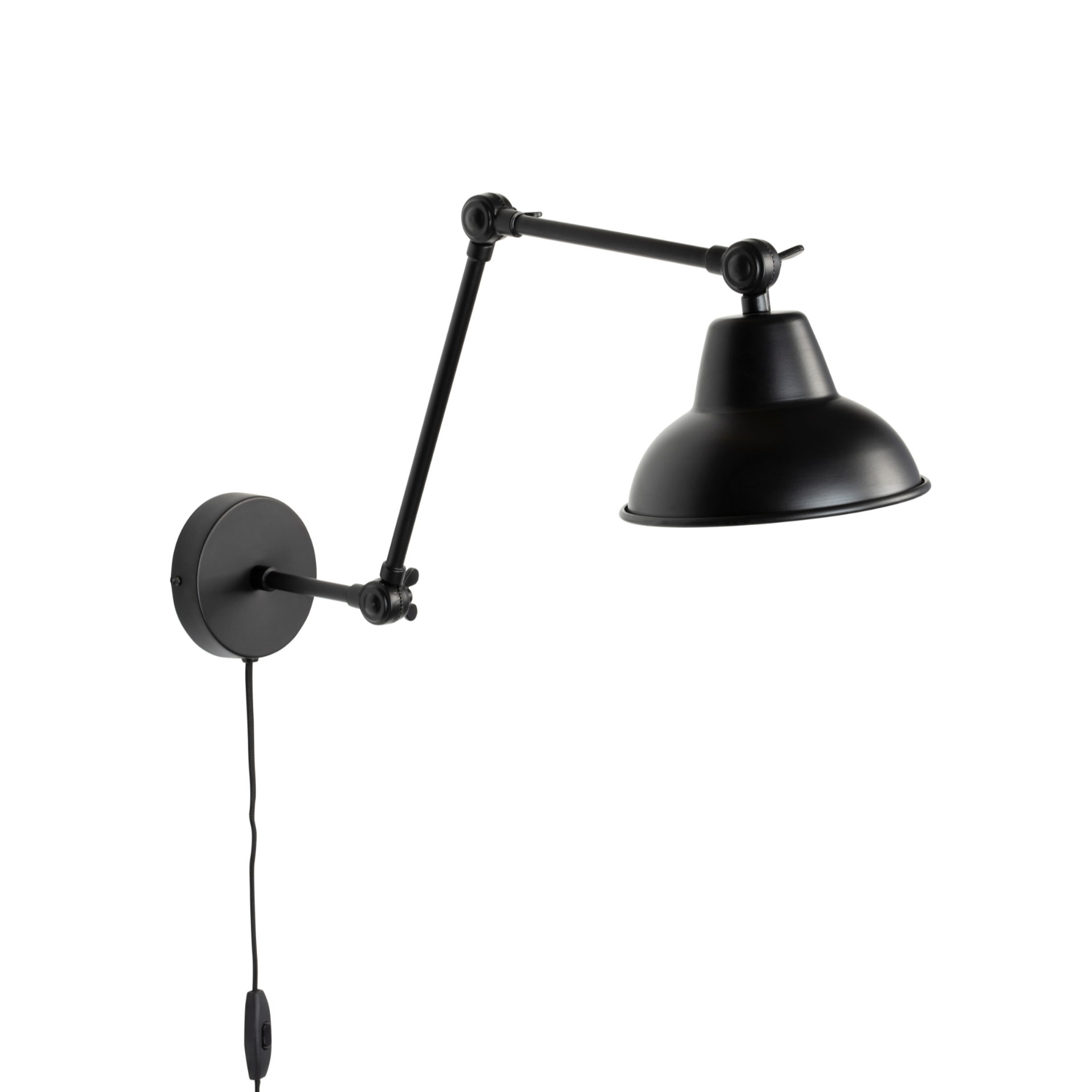 Wandlamp met verstelbare arm XAVI zwart