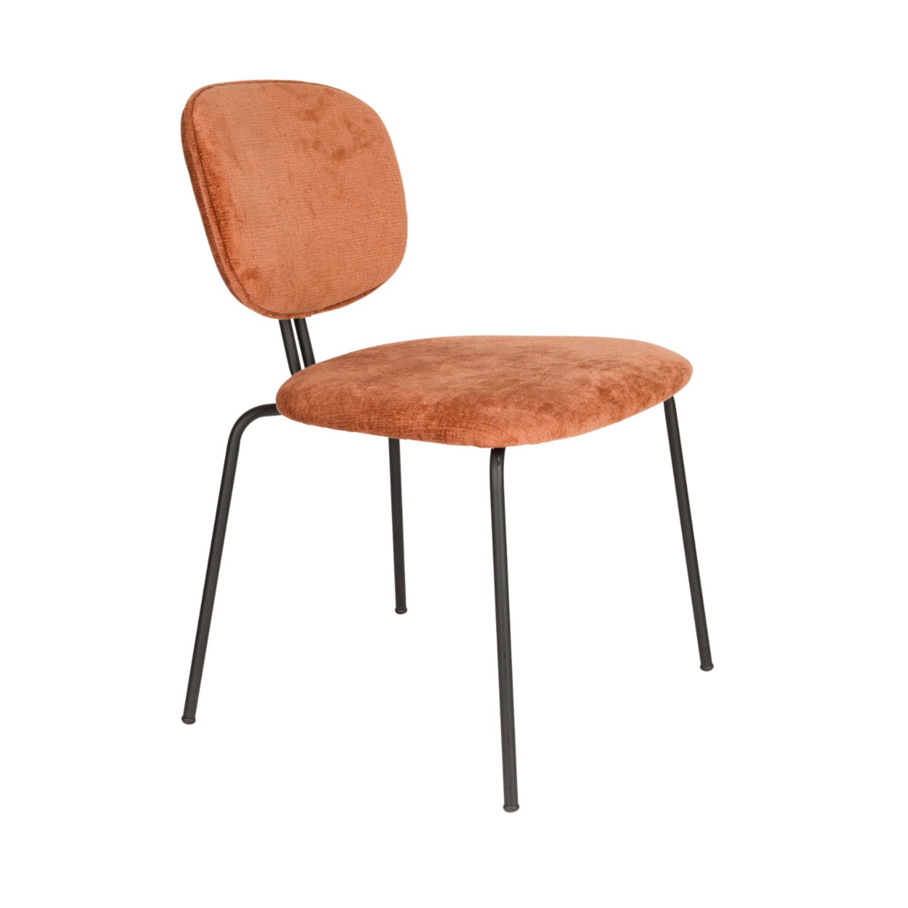 Stoel BOUTON terracotta met zwarte basis