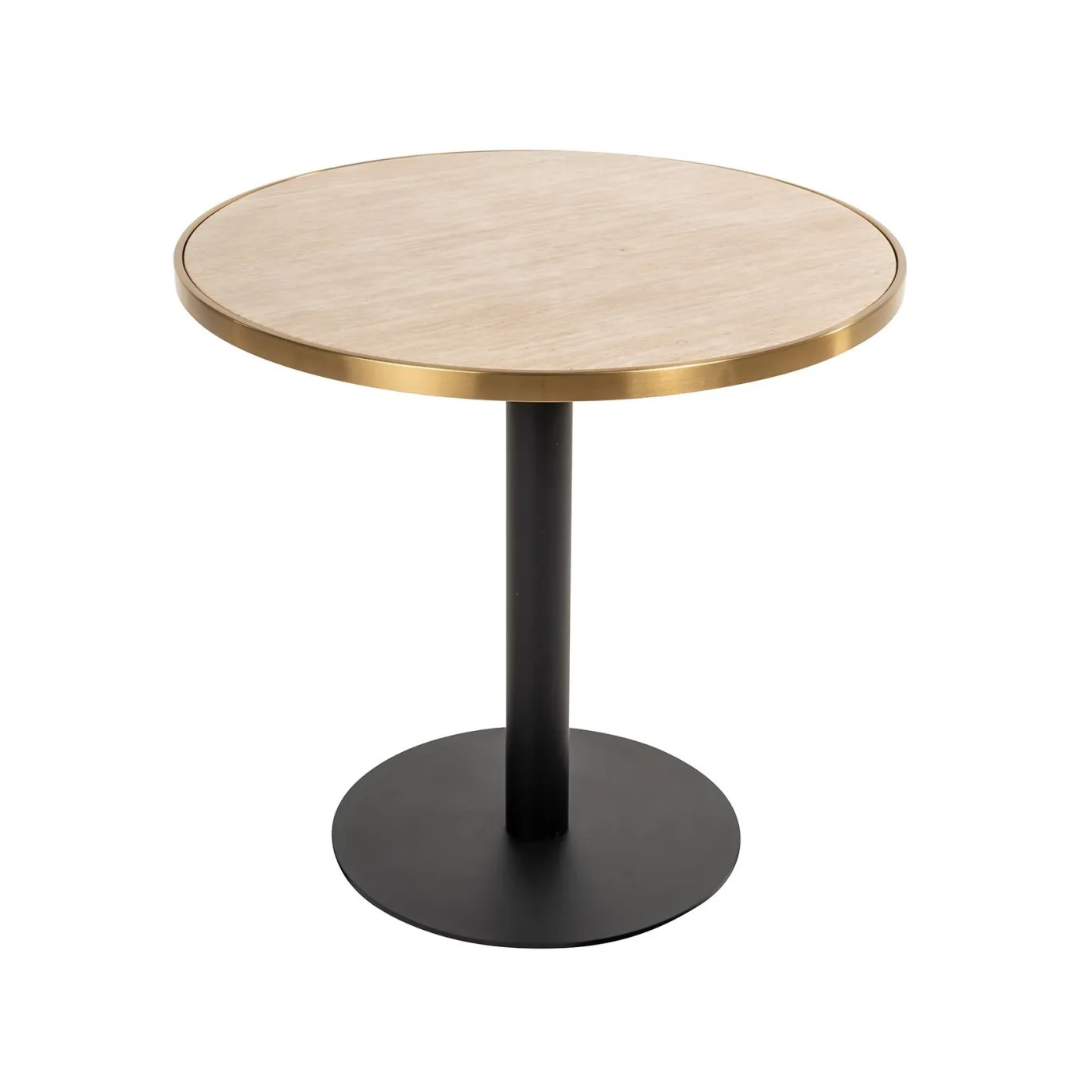 Round Table BRAZZA beige with black base