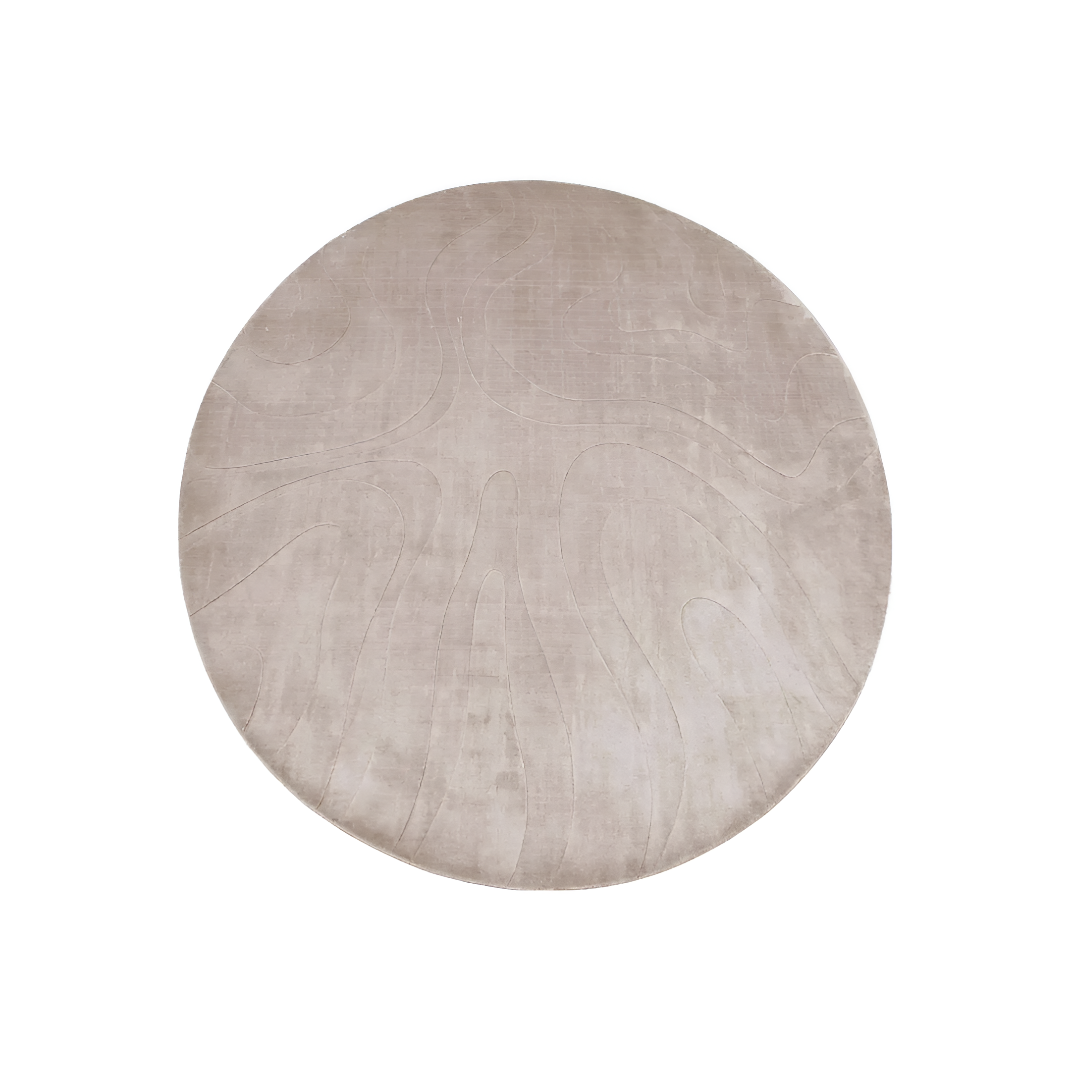 Ronde vloerkleed ADDISON beige