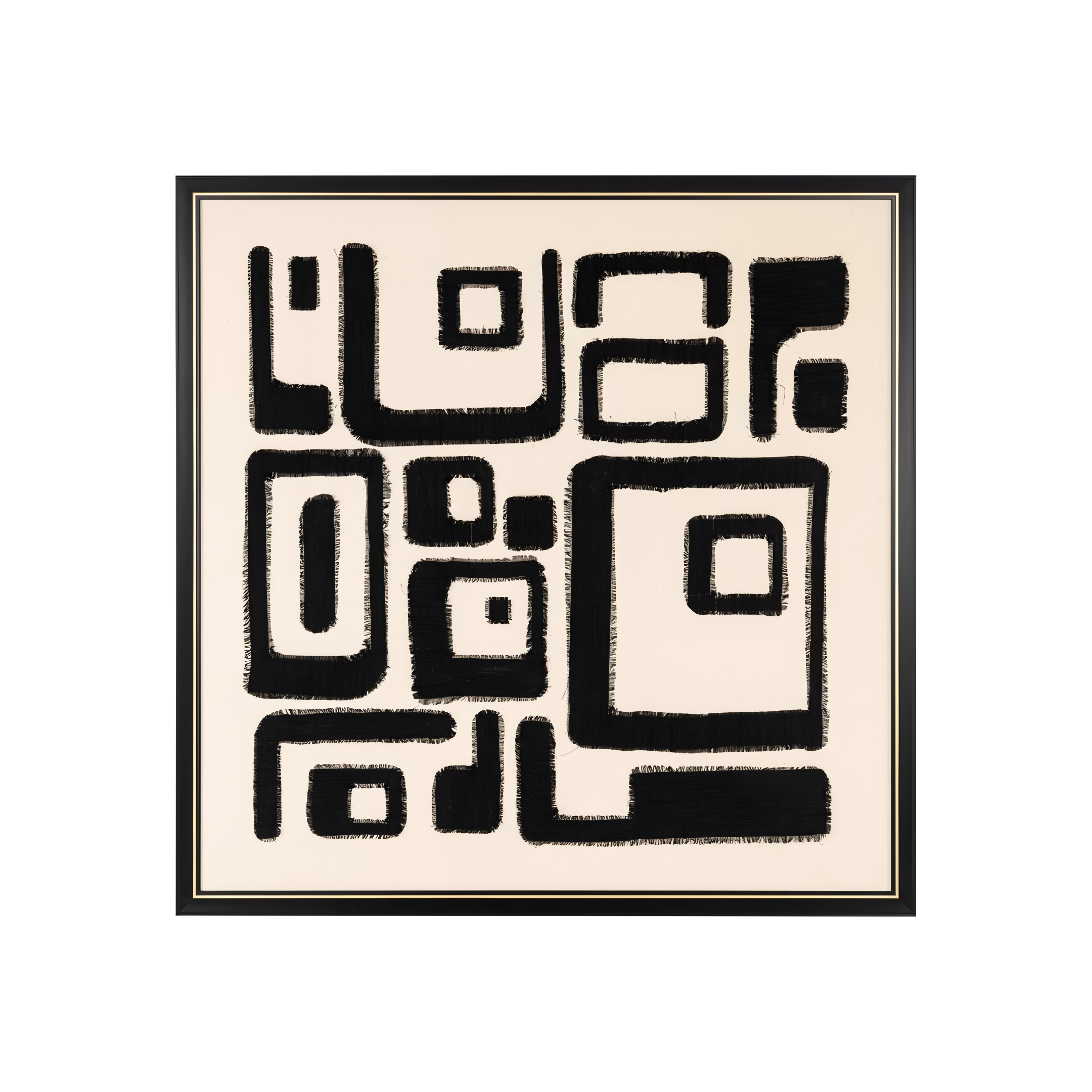 SHANITA beige picture with black pattern