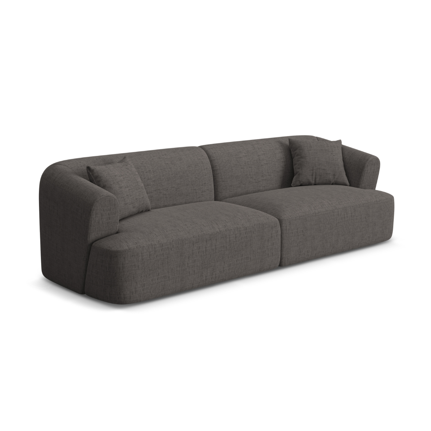 Sofa voor 4 personen CAMPI grijs chenille