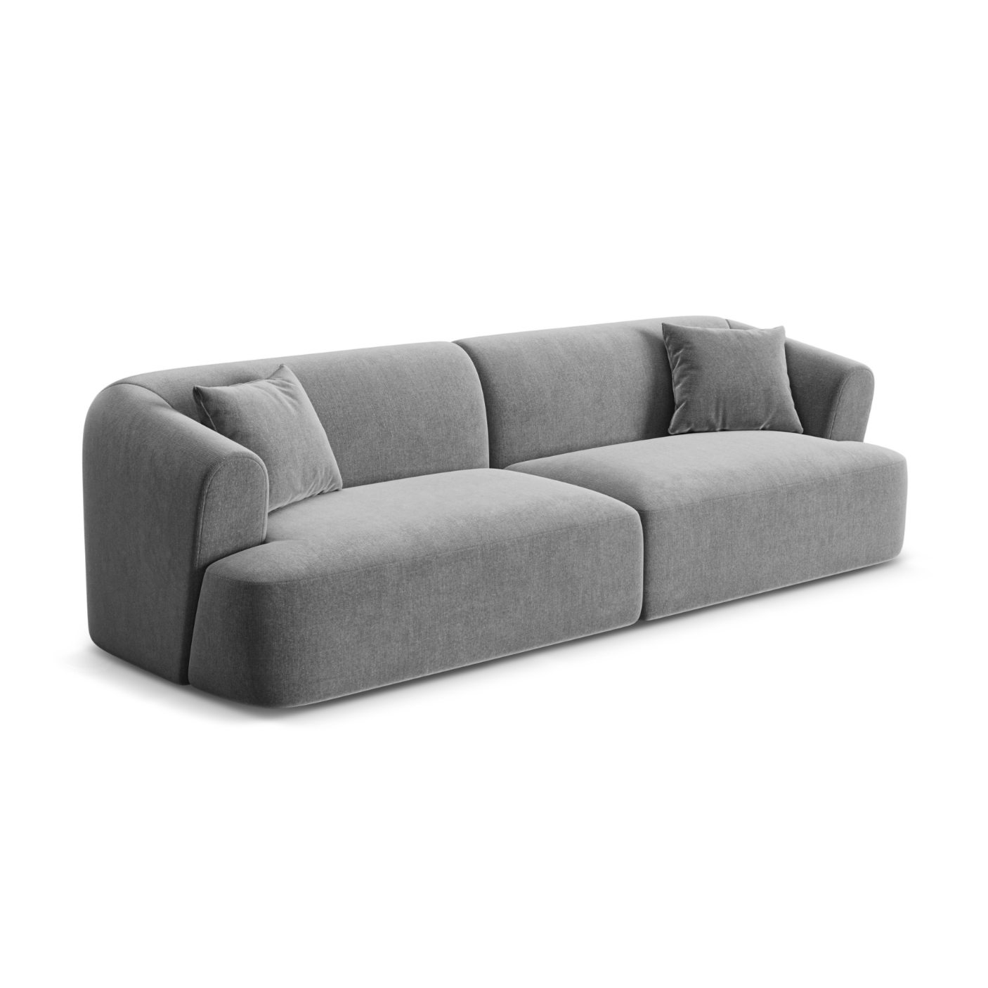 Sofa aus Samt für 4 Personen CAMPI grau