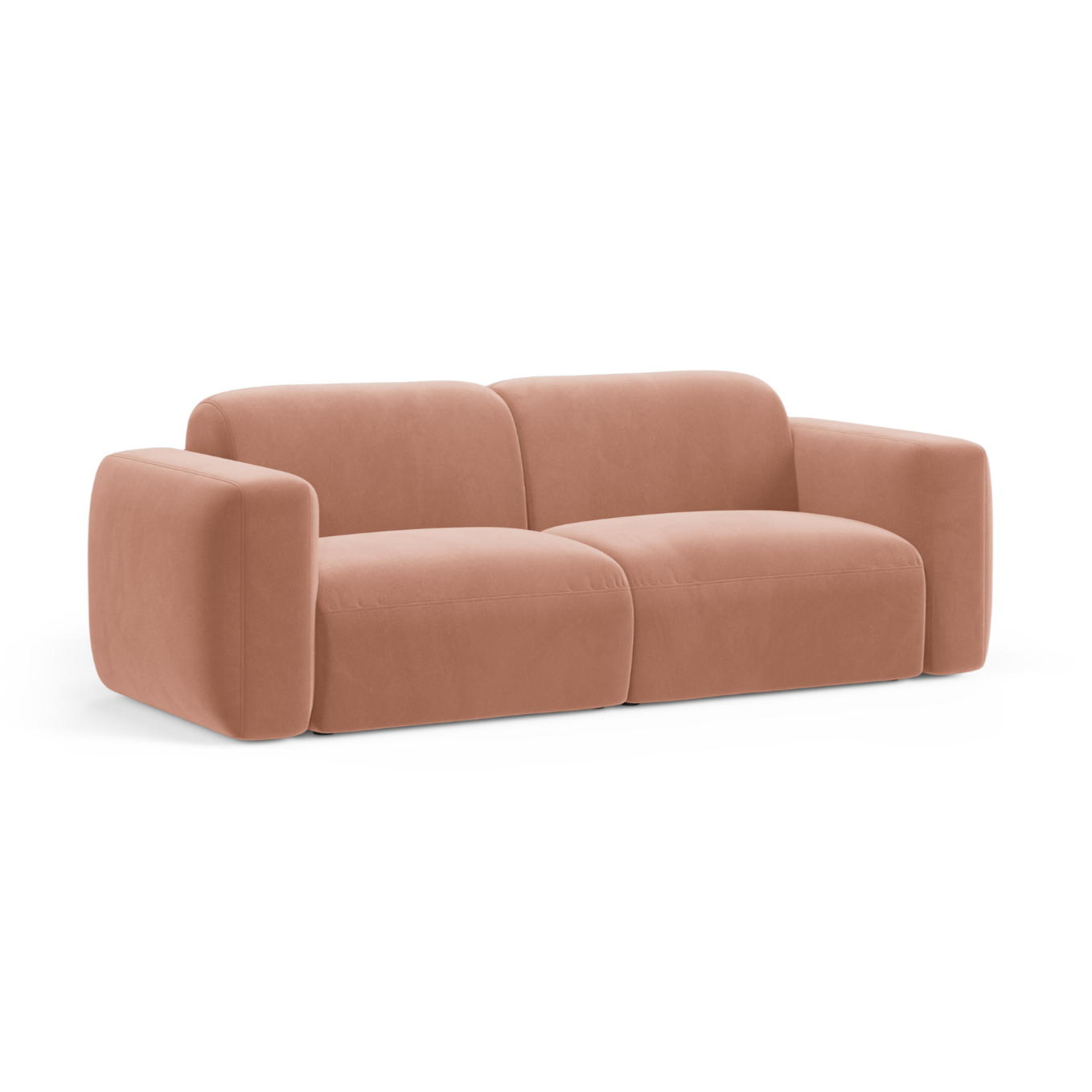 Sofa aksamitna 3-osobowa STRINO różowy – Cosmopolitan Design