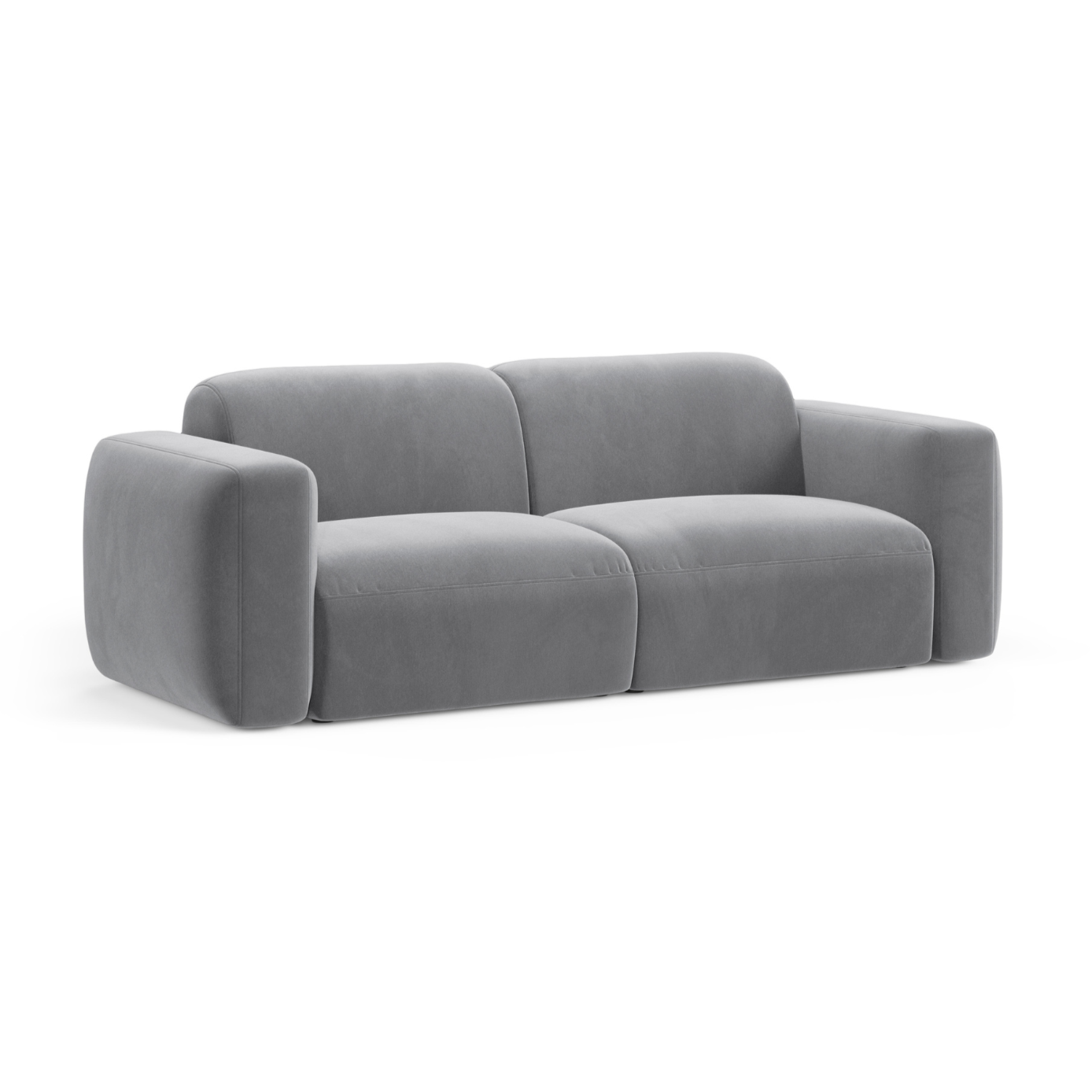Sofa aus Samt 3-sitzig STRINO grau