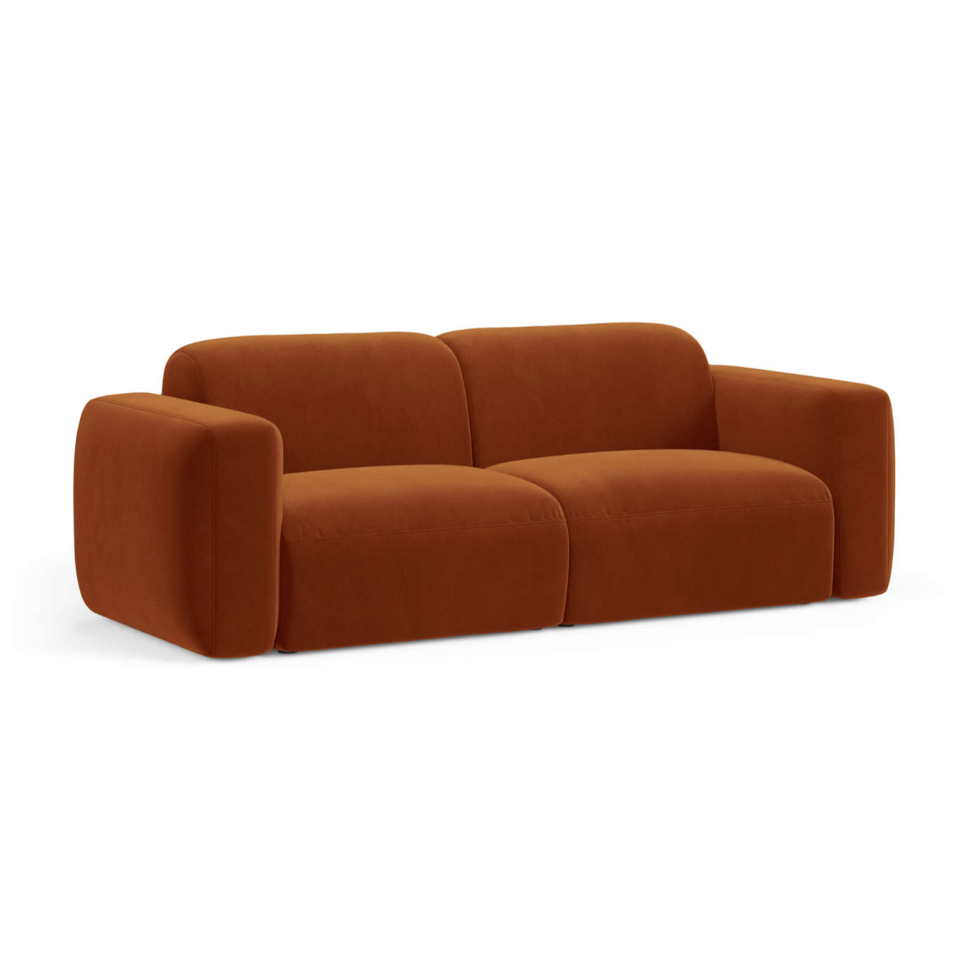 Velvet 3-Seater Sofa STRINO Terracotta