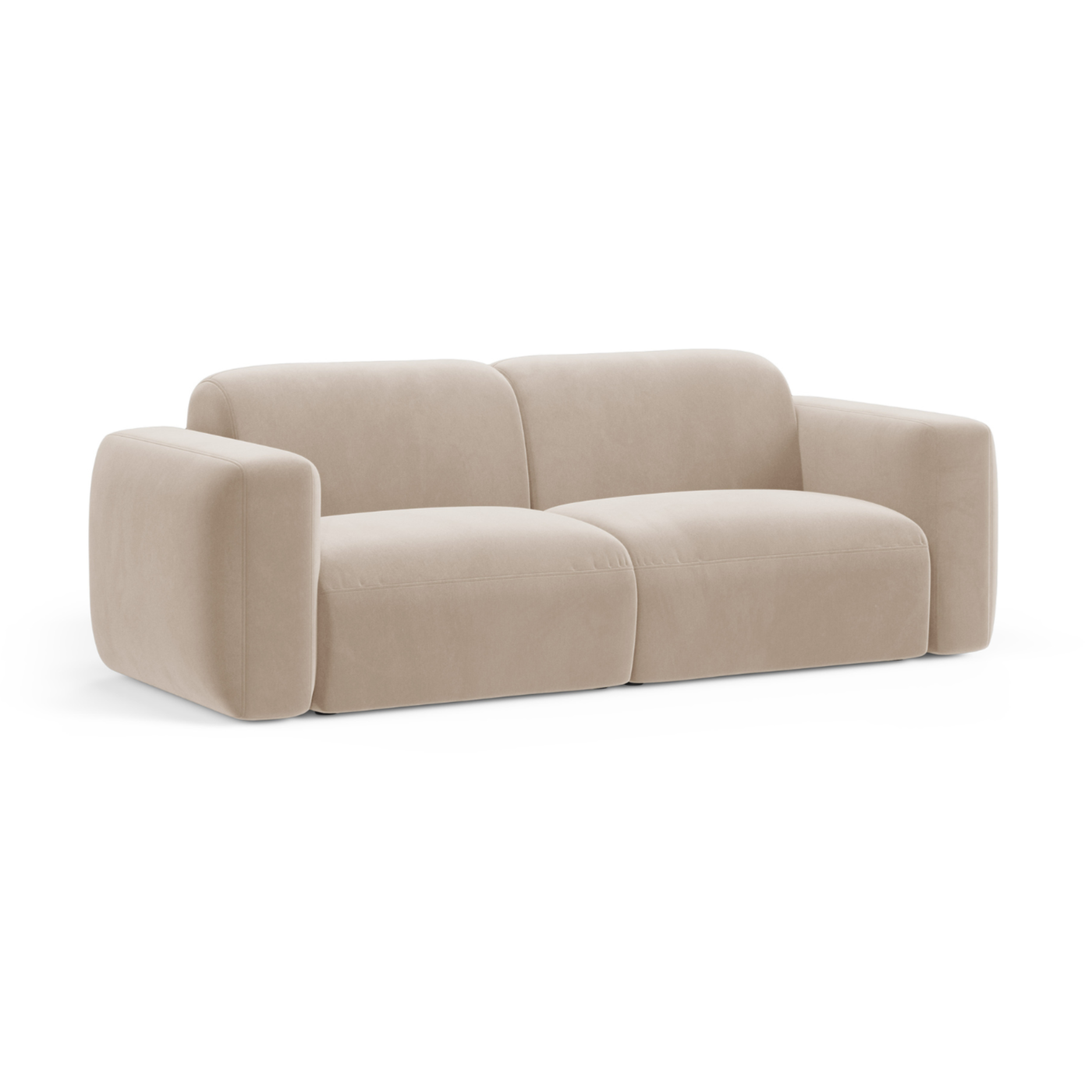 Sofa van fluweel 3-zits STRINO beige
