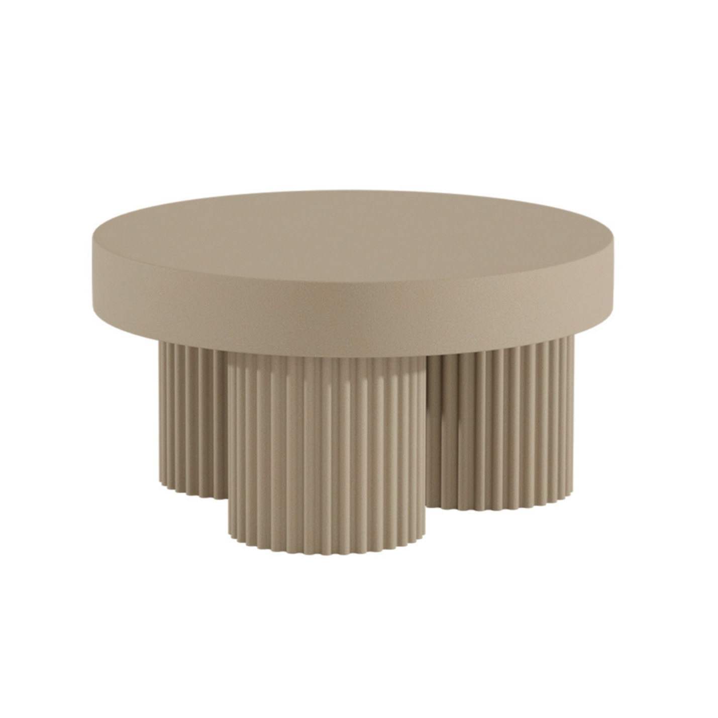 GEAR Beige Concrete Round Side Table