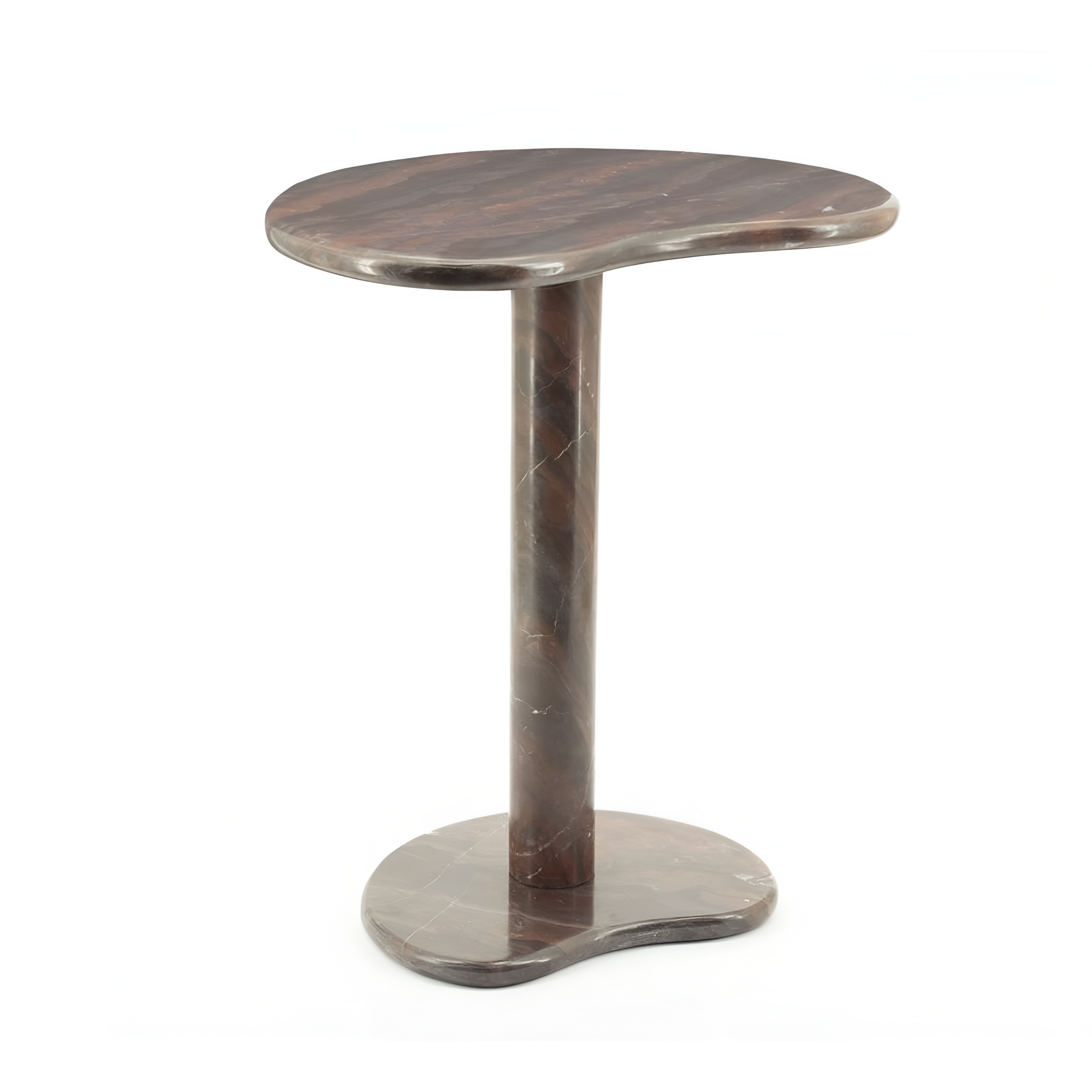 ROSSO side table brown marble