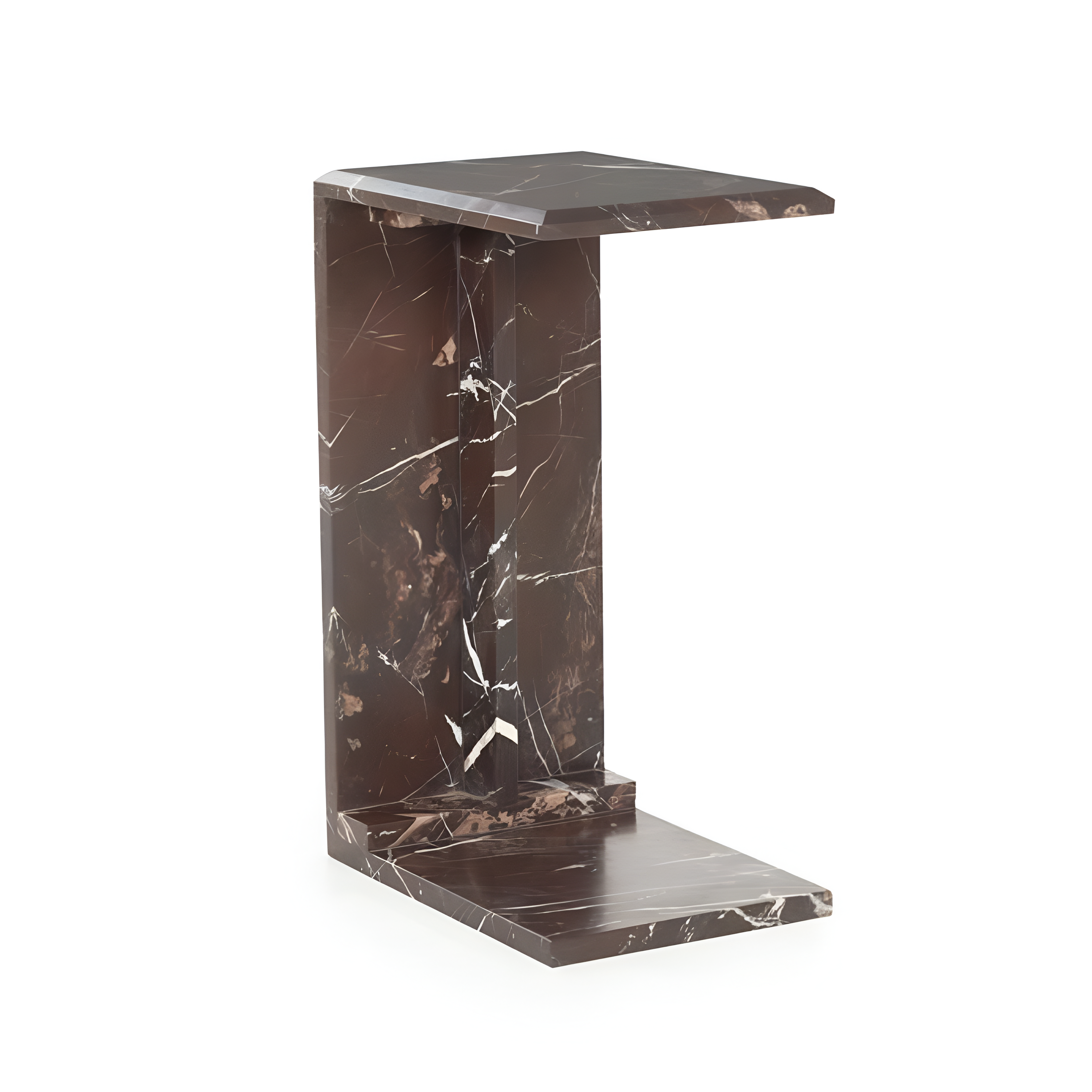 MIRAGE side table burgundy marble