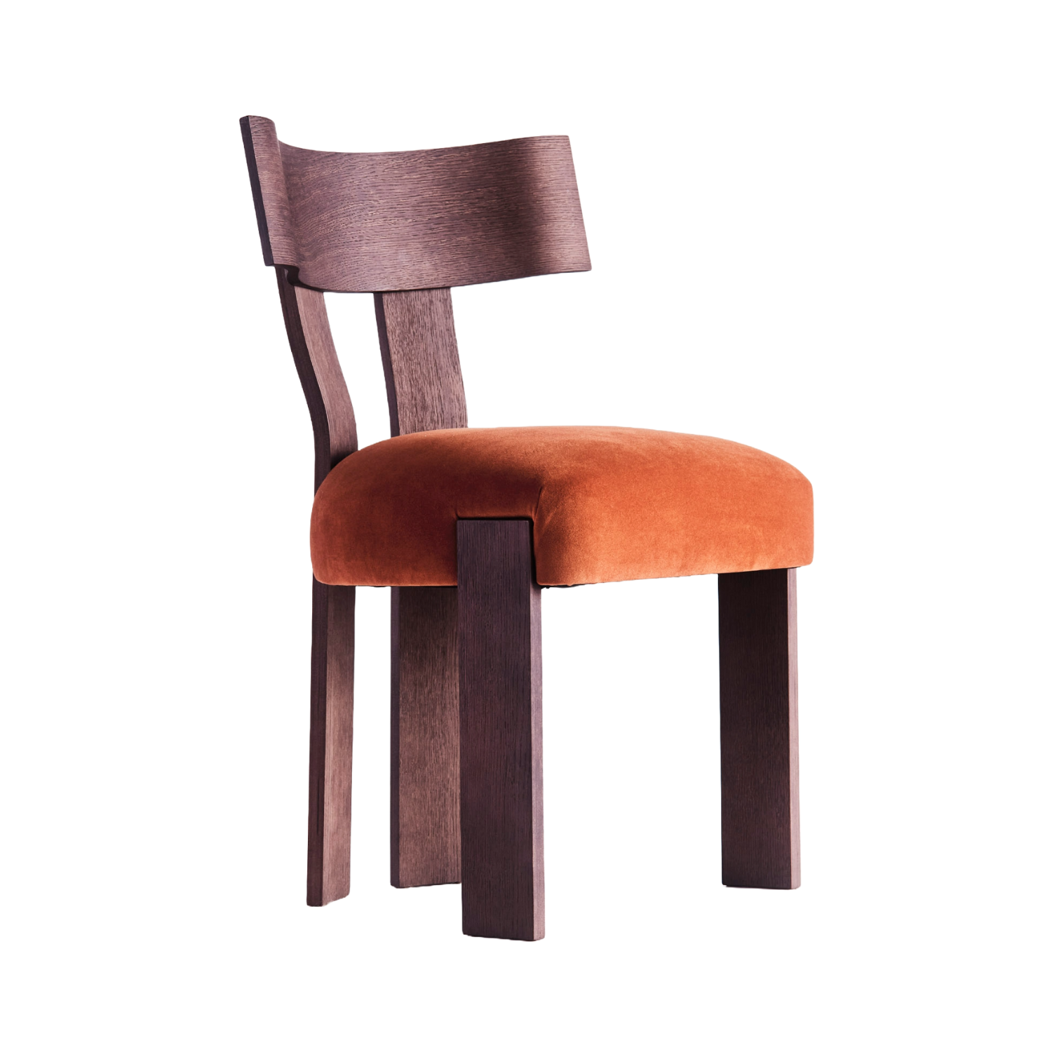 ALBA Chair orange with dark oak base