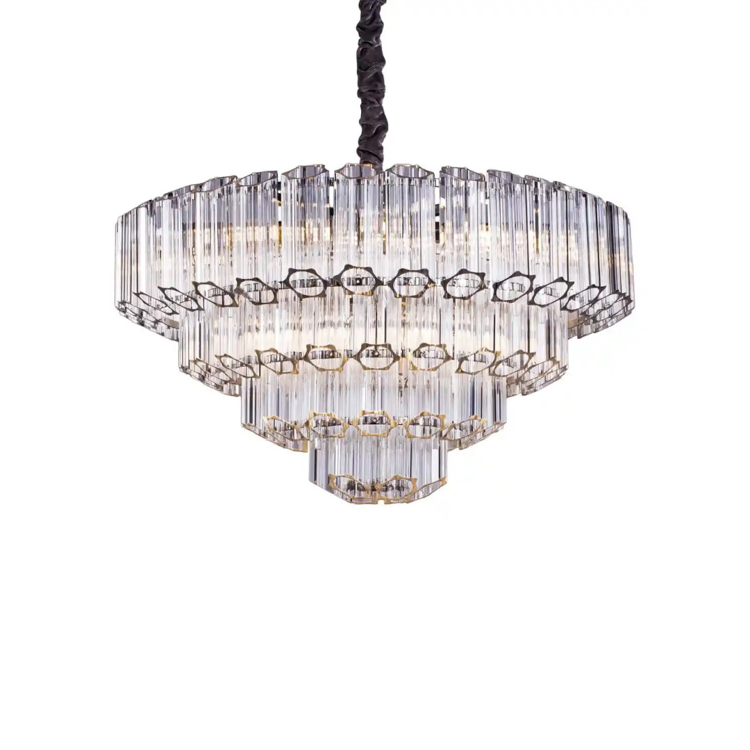 BECE chandelier chrome and crystal