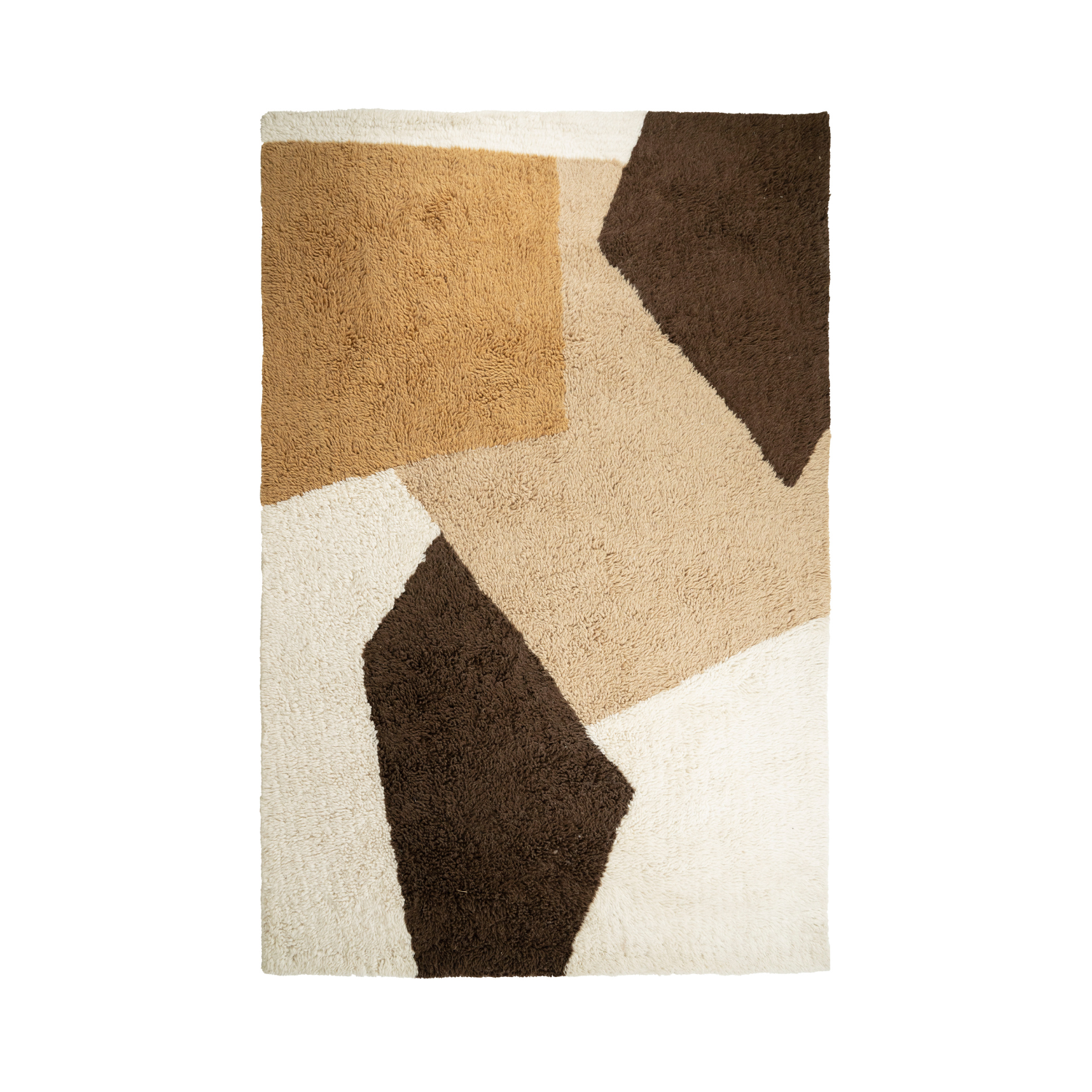 NAVARO brown-beige rug with long pile