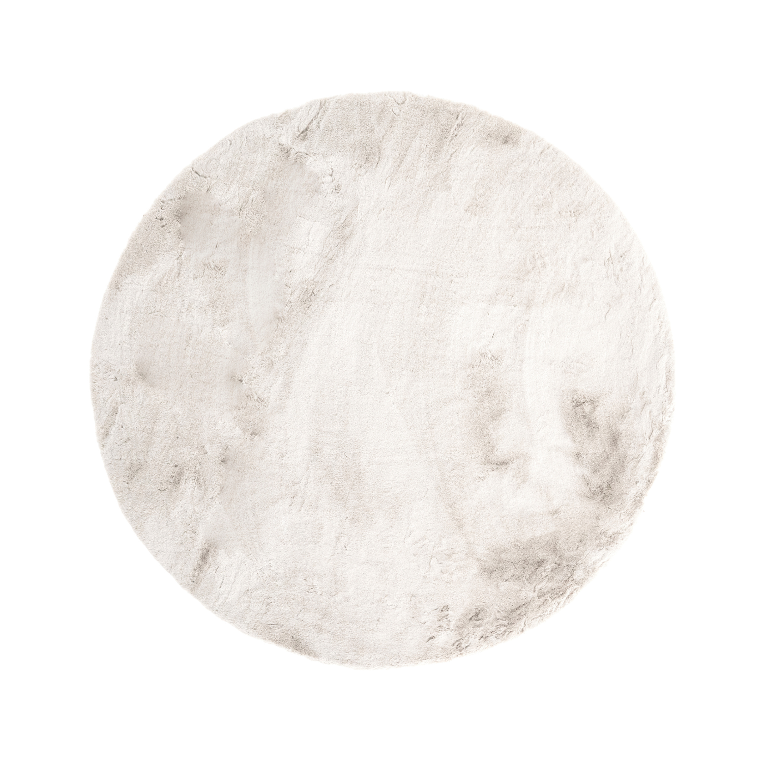 Rundteppich ZENA beige mit langem Flor