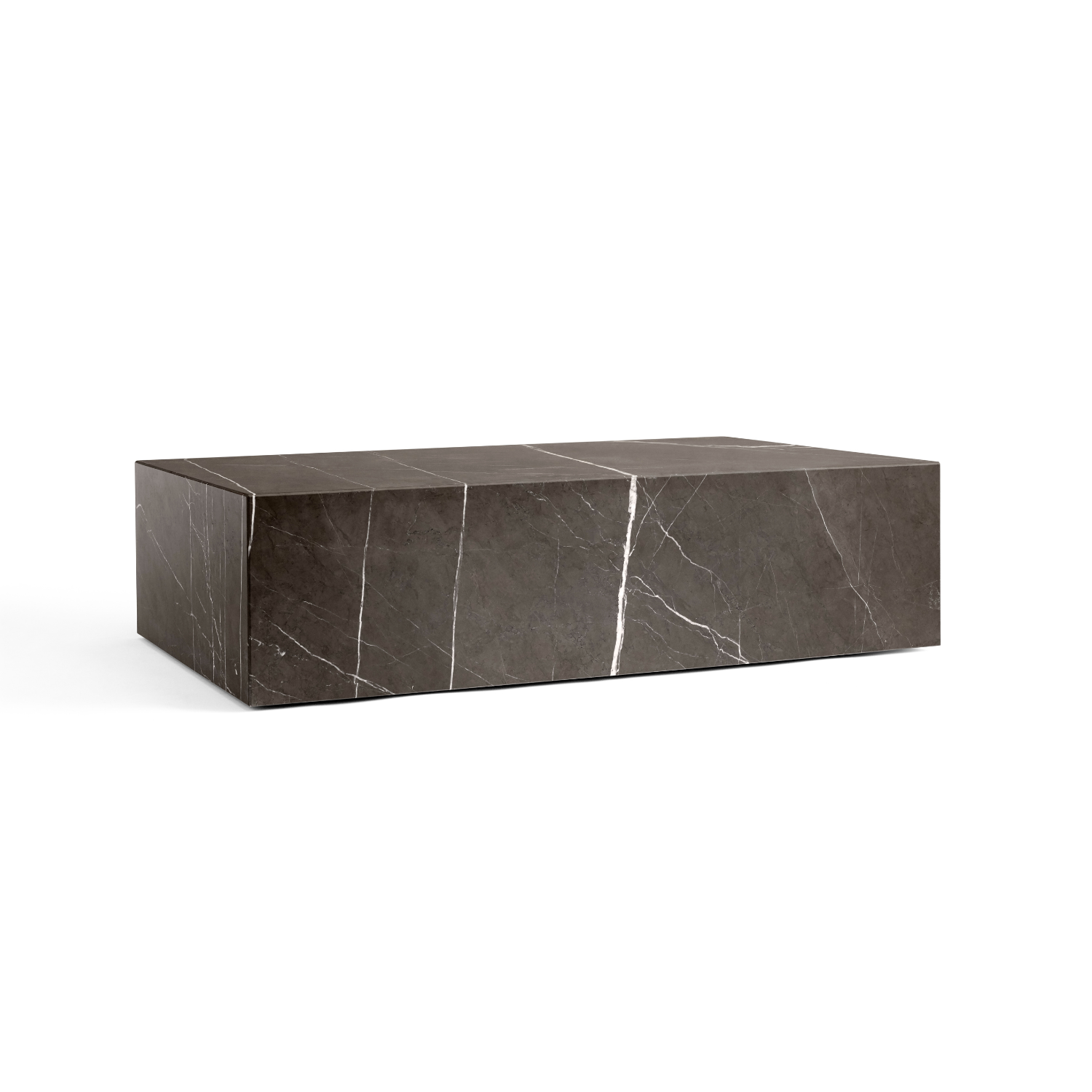 PLINTH Coffee Table Brown Marble