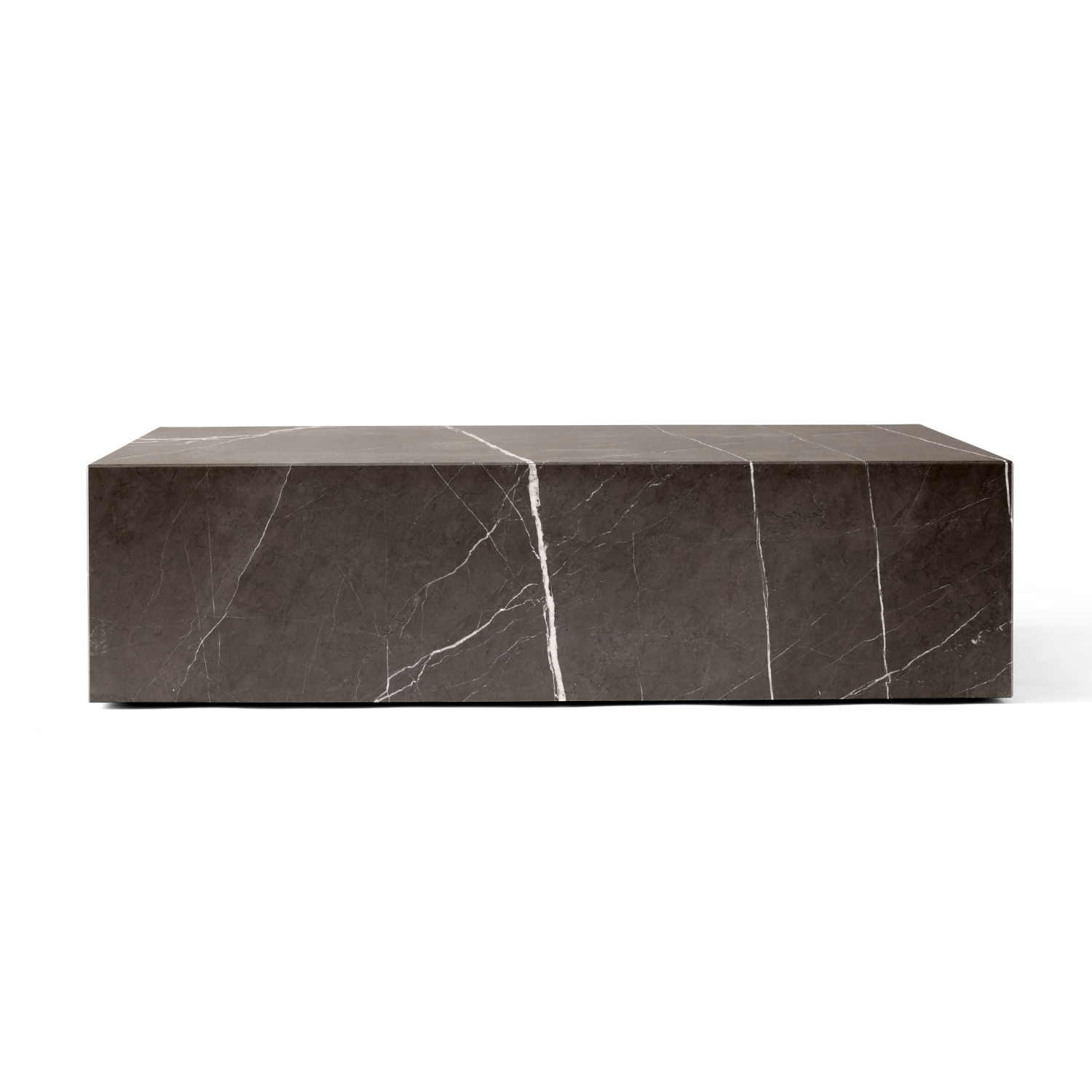 PLINTH Coffee Table Brown Marble
