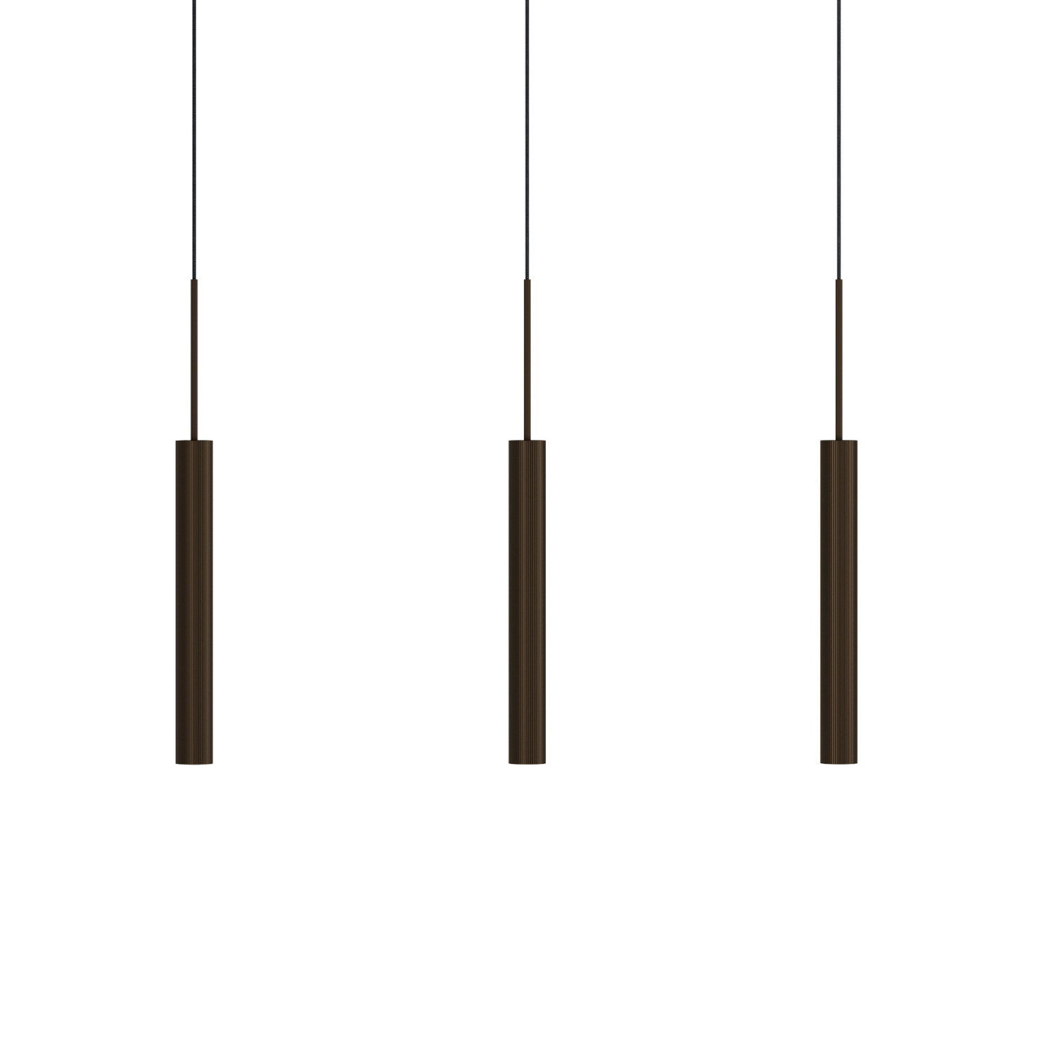 Tubular Rail Pendant Lamp Brown