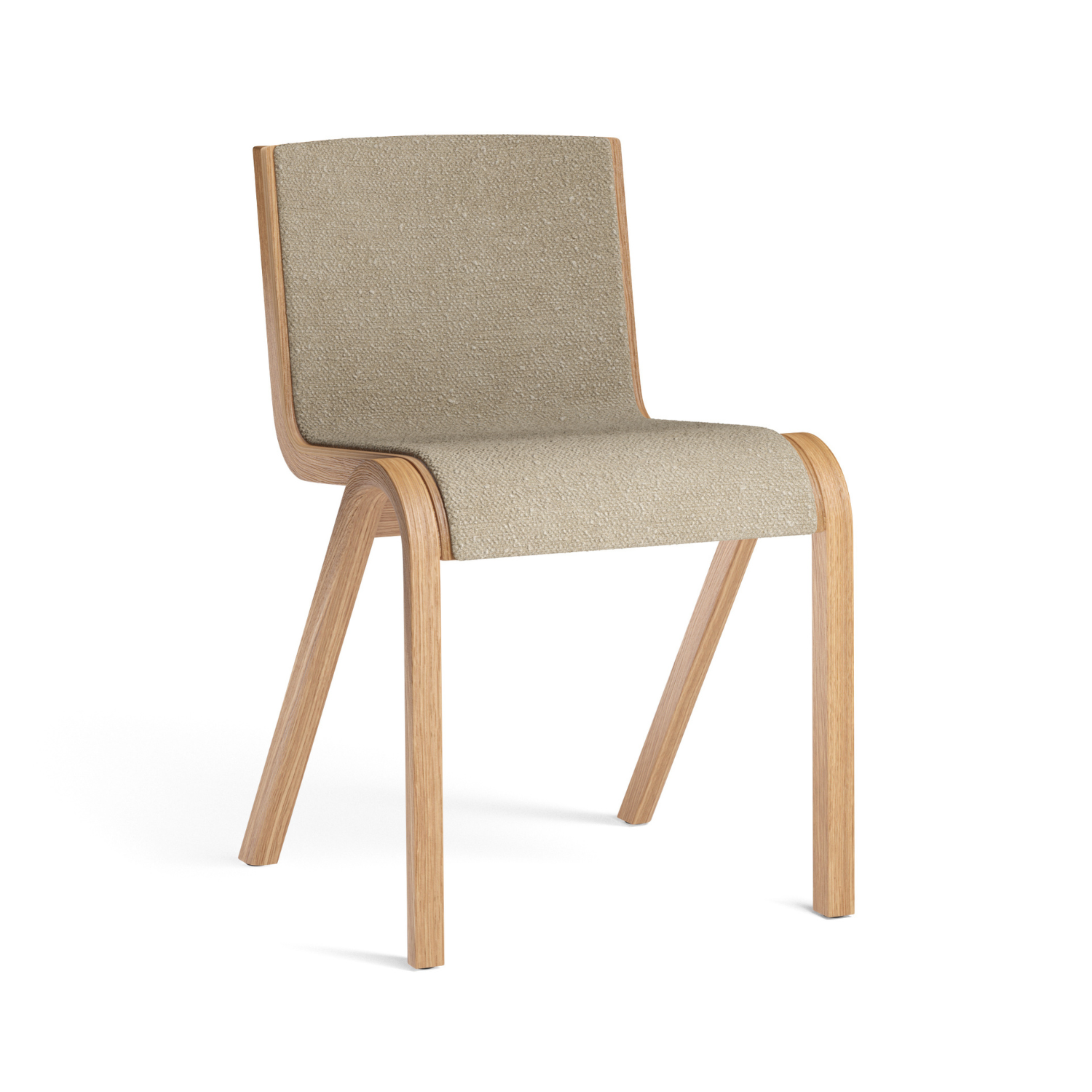 READY chair beige boucle with oak base