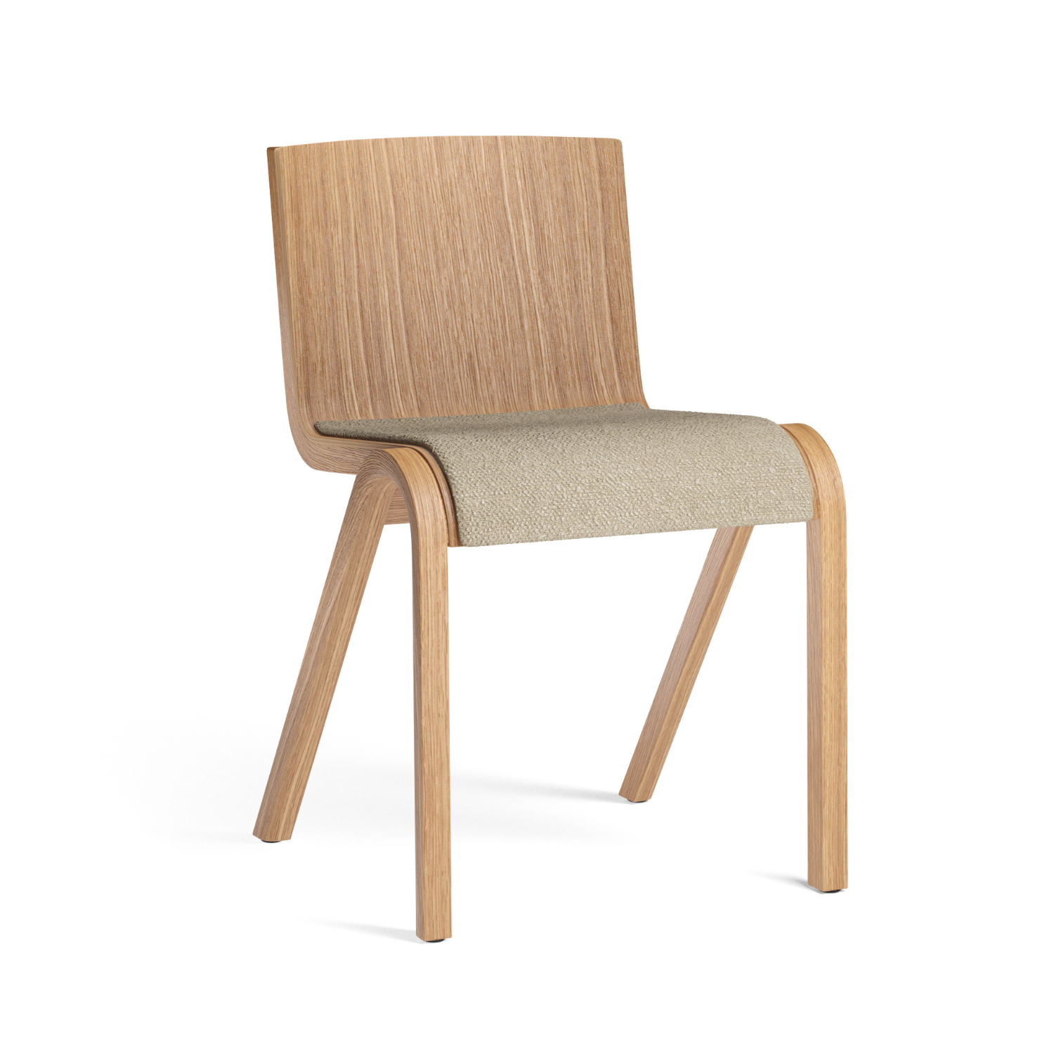 READY chair beige boucle with oak base