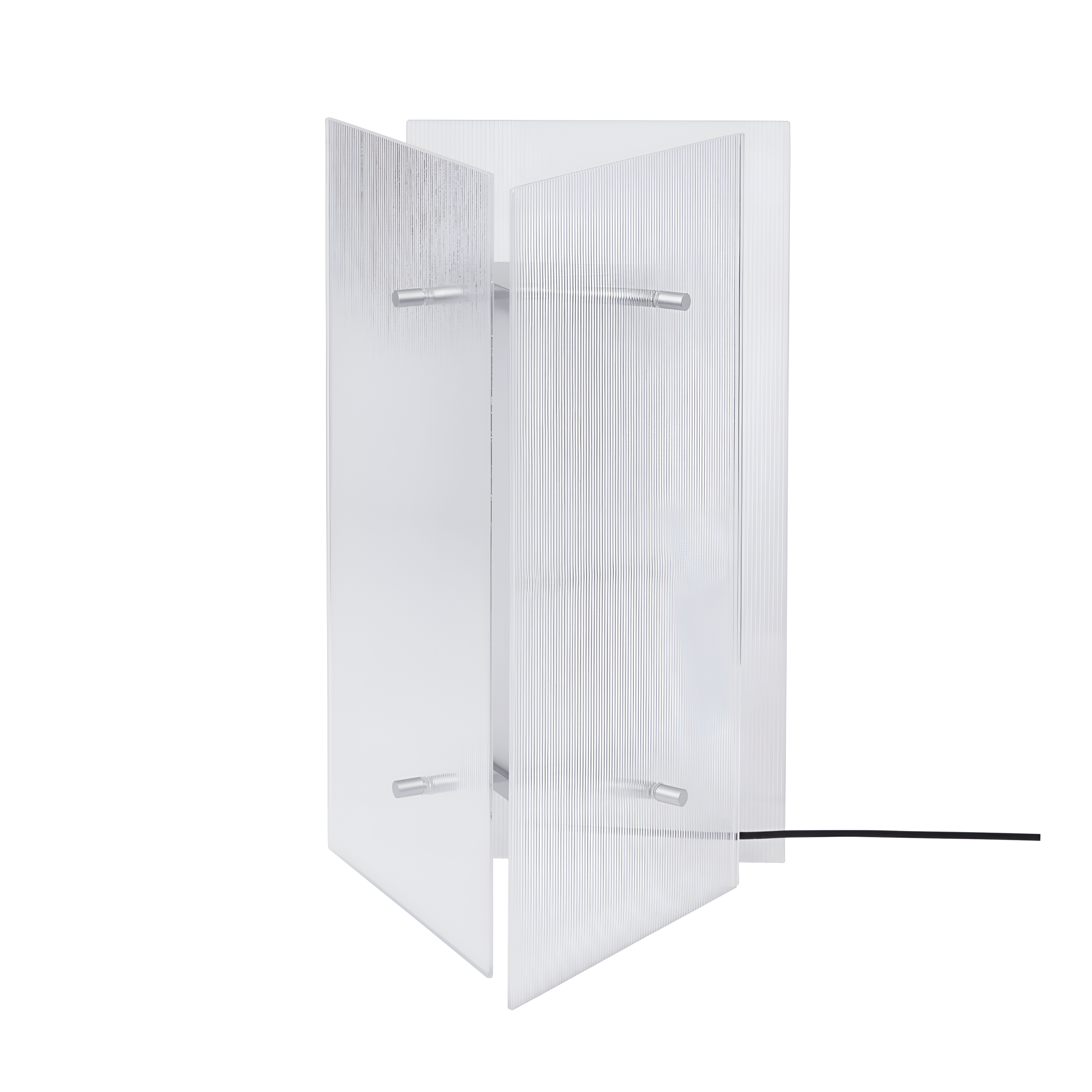 Tischlampe OESTE mit geriffeltem Glas