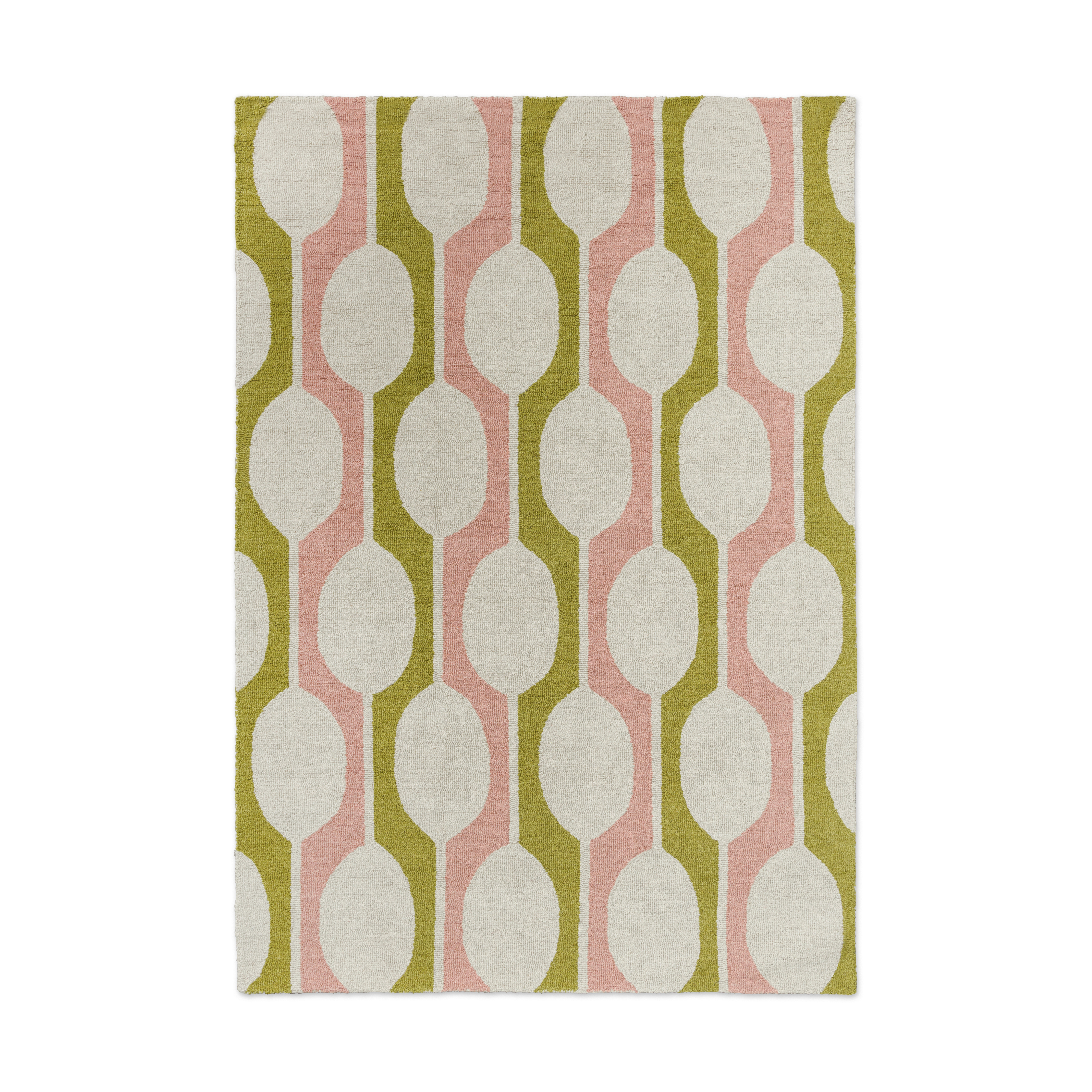 Teppich BILLOW LICHEN beige mit rosa und olivgrün