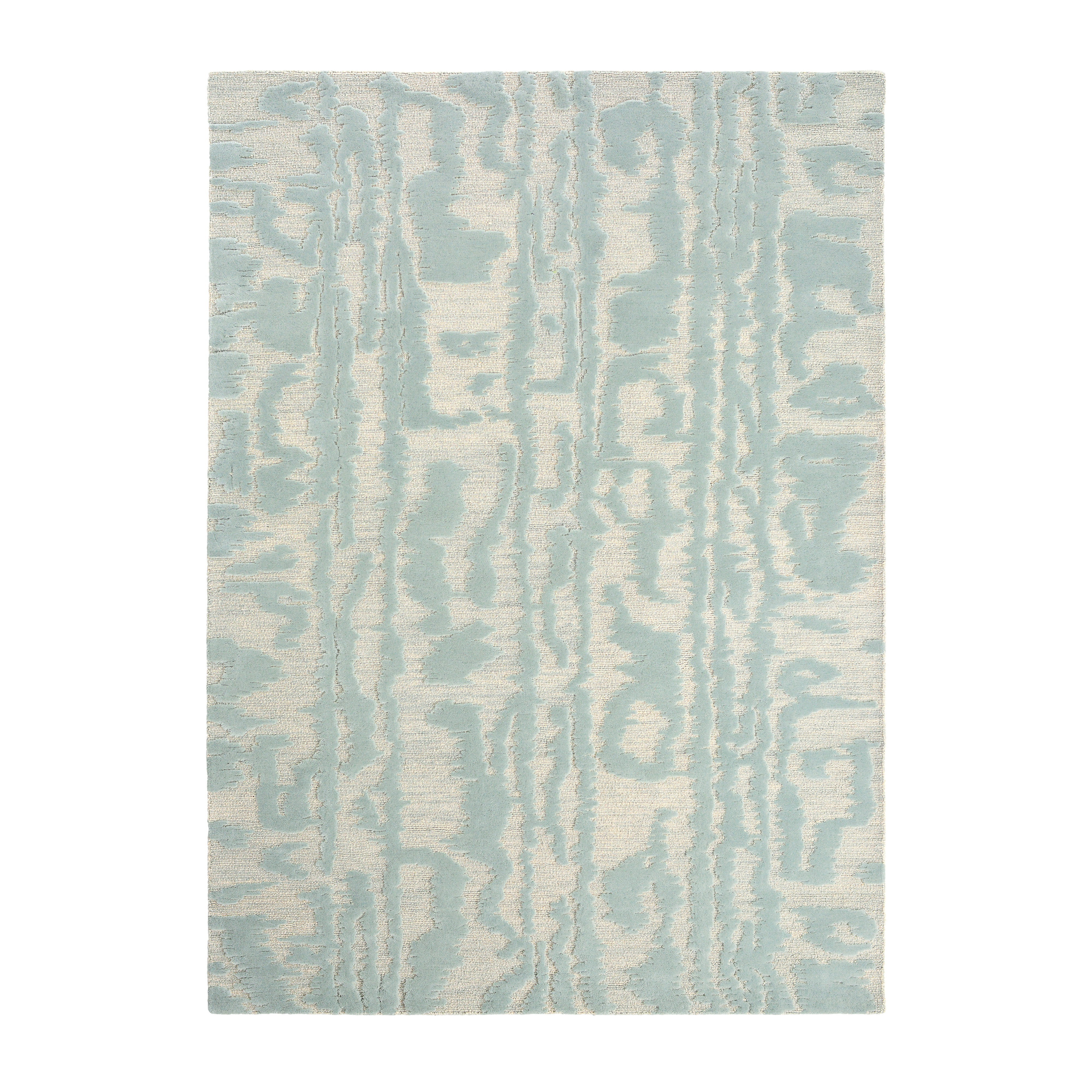 WATERWAVE STRIPE rug in mint with beige