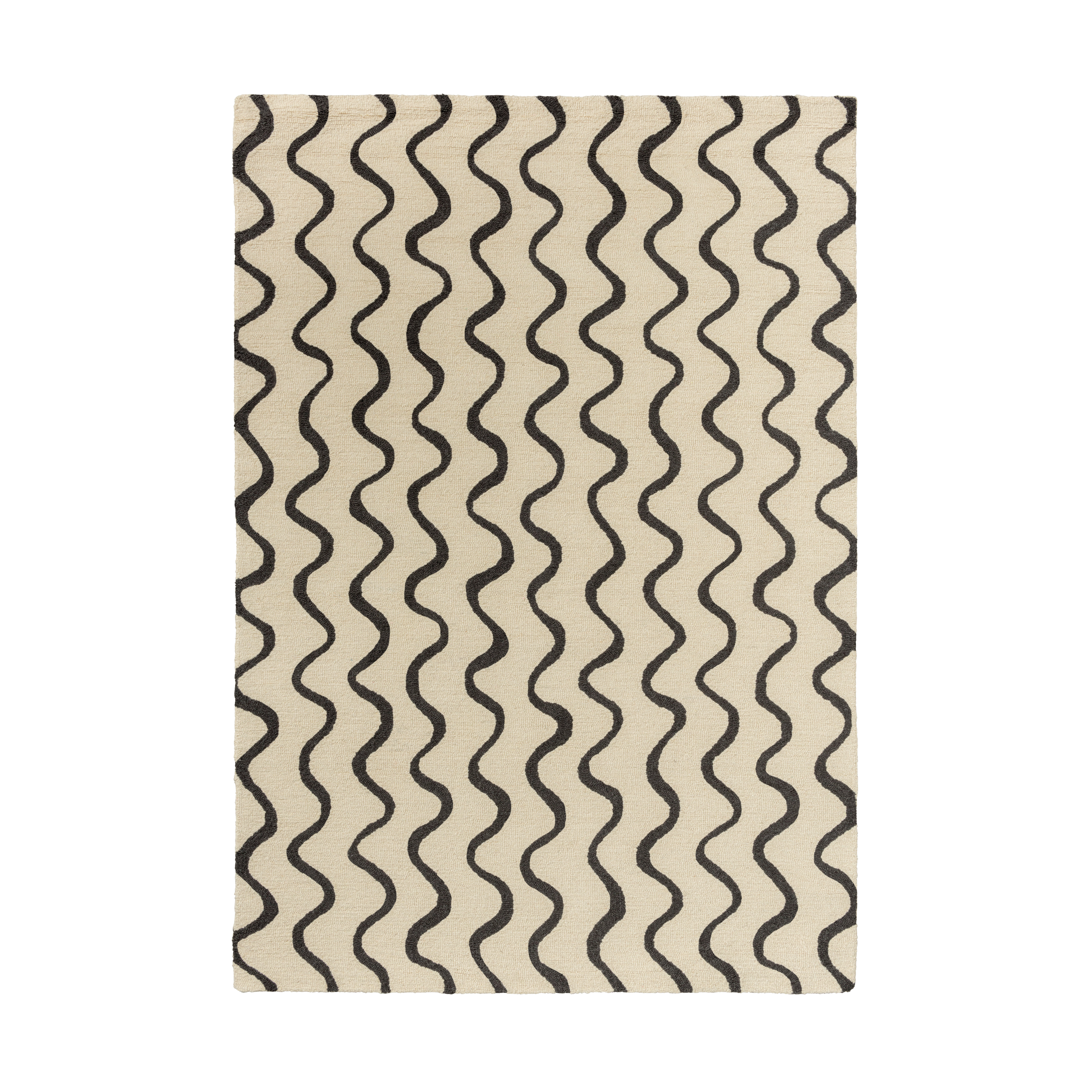 Teppich RIBBON beige mit Schwarz