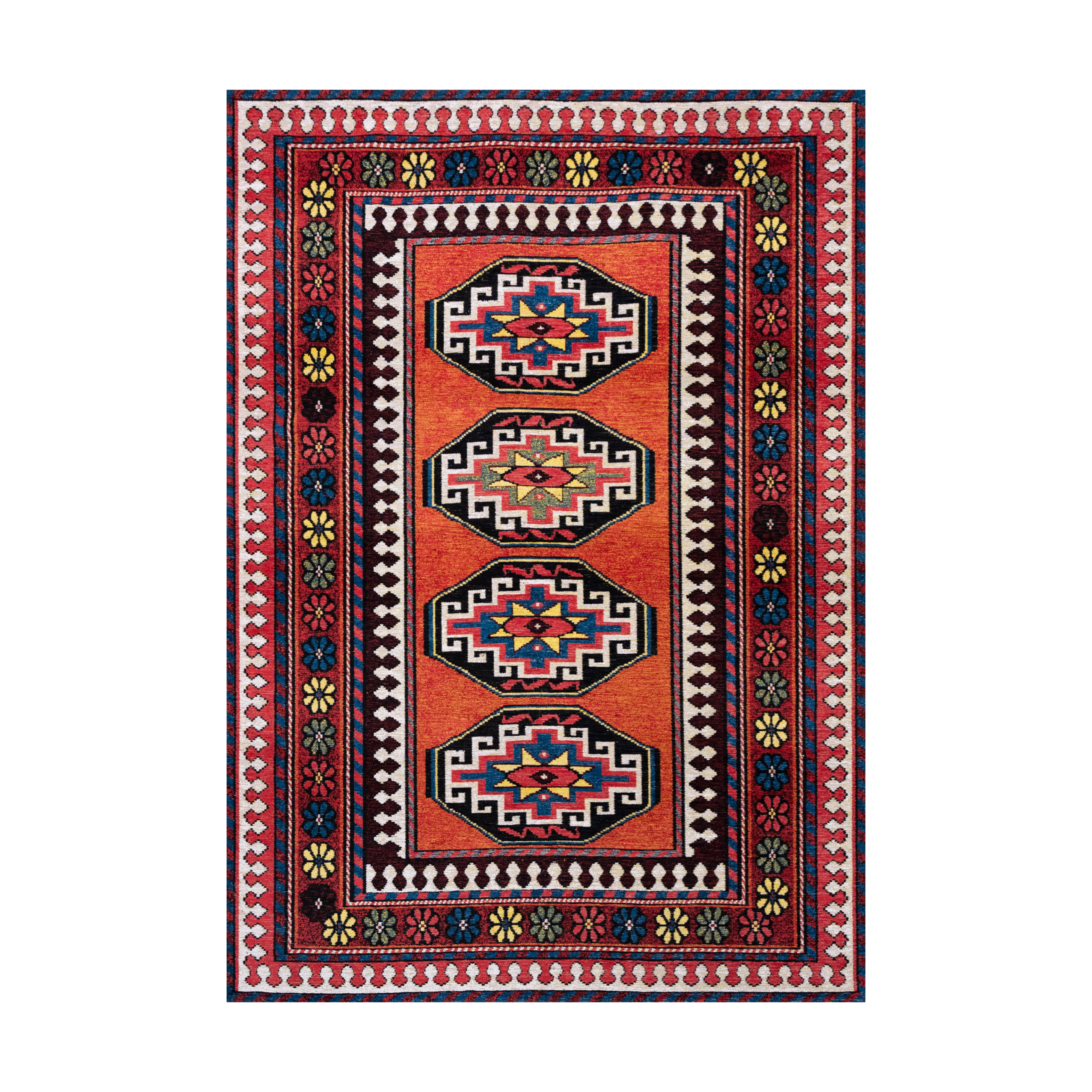 ANTALIA RED MIX rug red