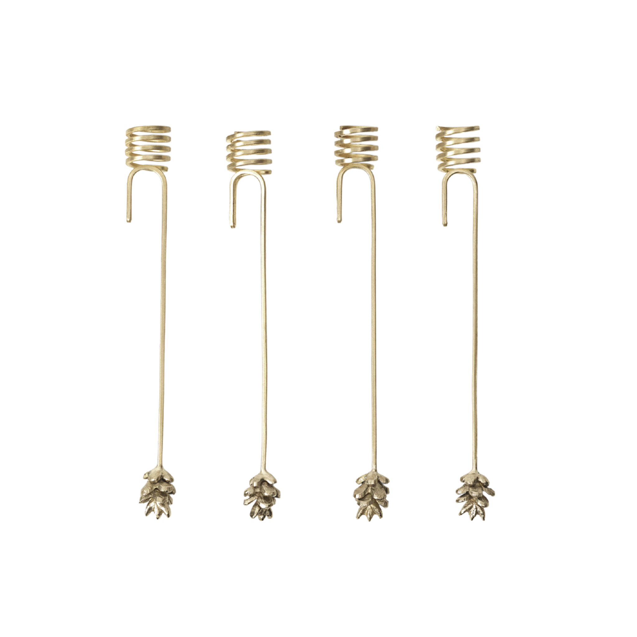 FOREST brass Christmas candle holder set