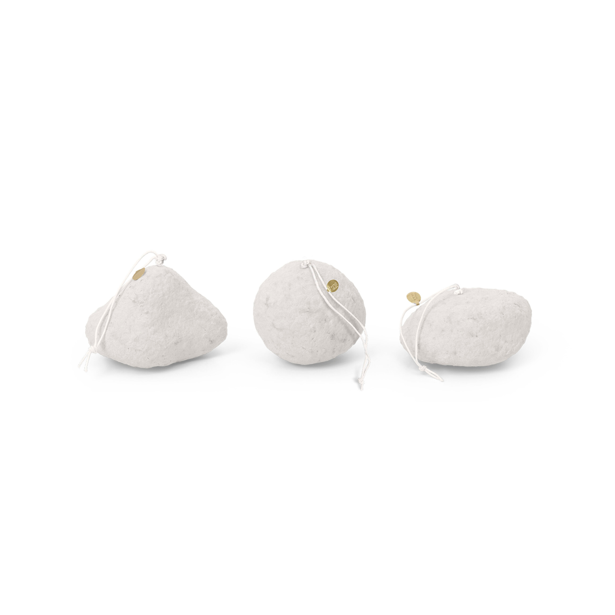 SNOWBALL white Christmas tree decoration set