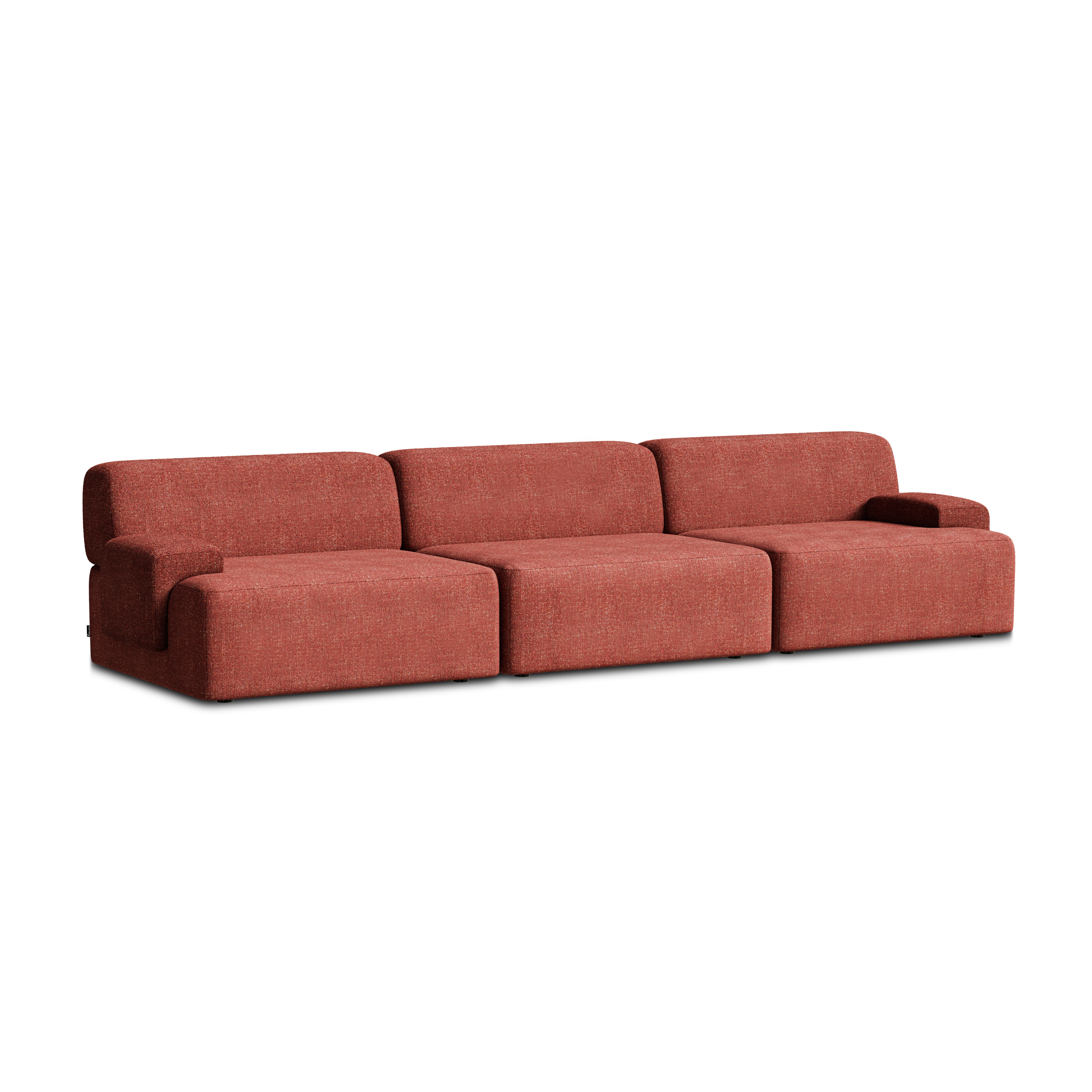 Modular 3-Seater Sofa UMI Chestnut Red