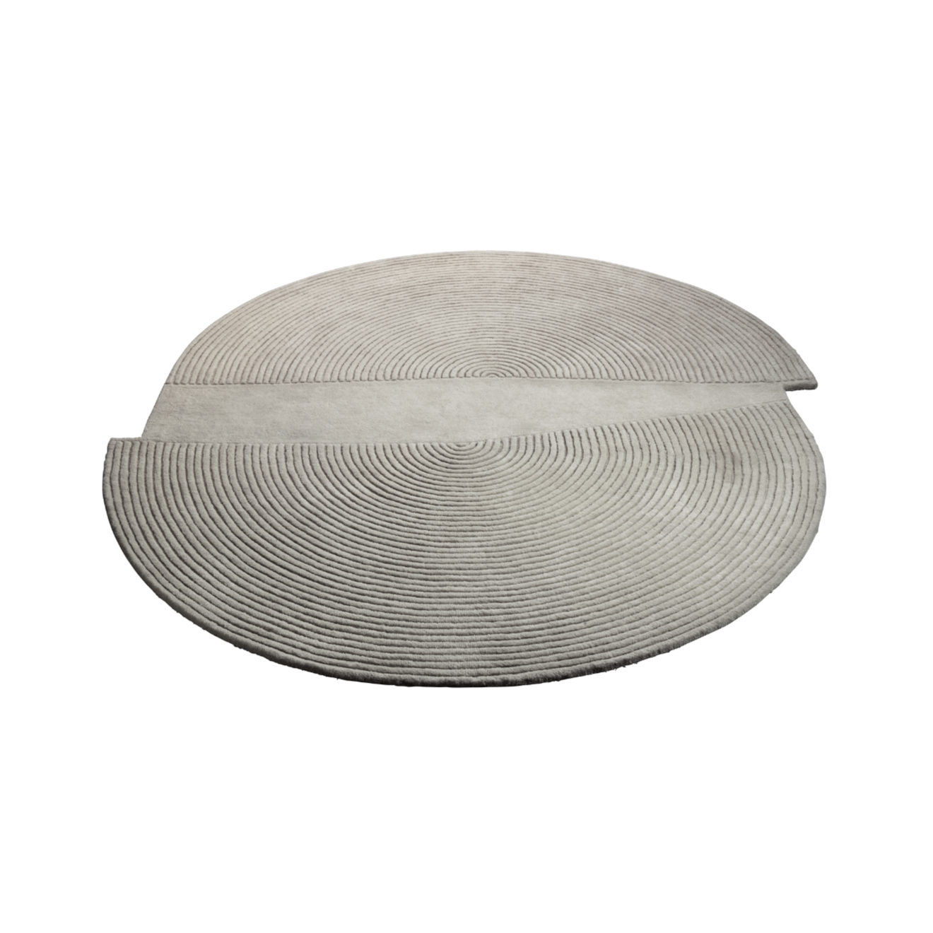 Rundteppich ZEN SPLIT grau