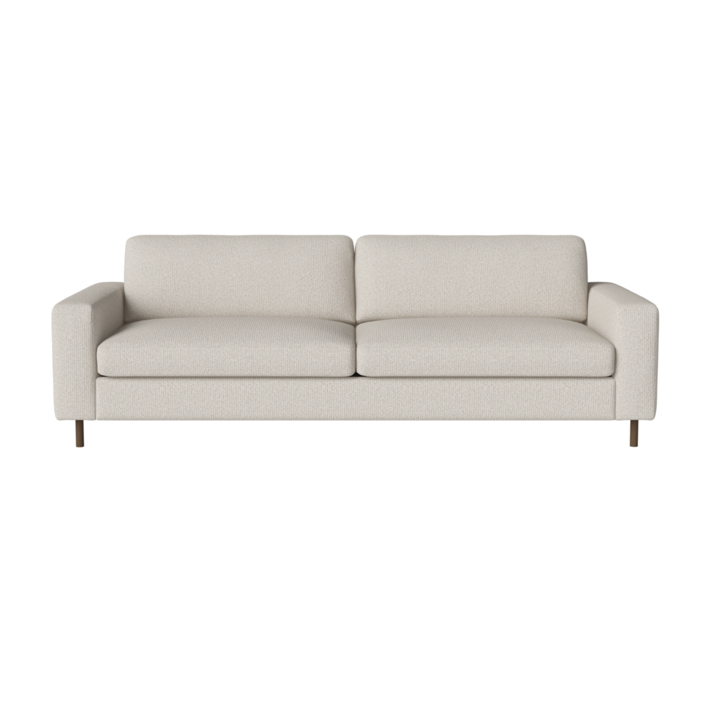 Sofa 3-zits SCANDINAVIA met een basis van donker eikenhout