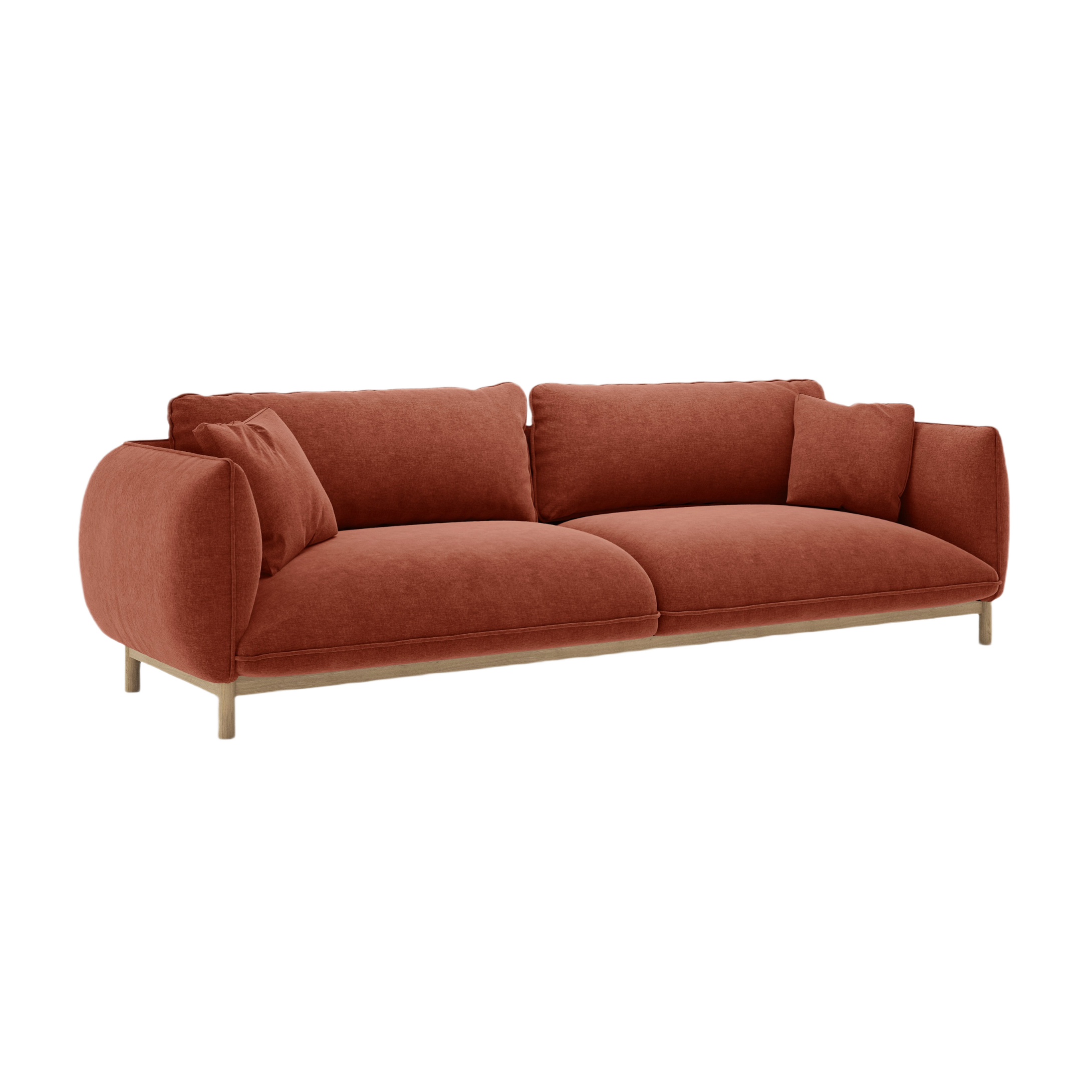 Sofa 4-sitzige ADA kastanienbraun Chenille