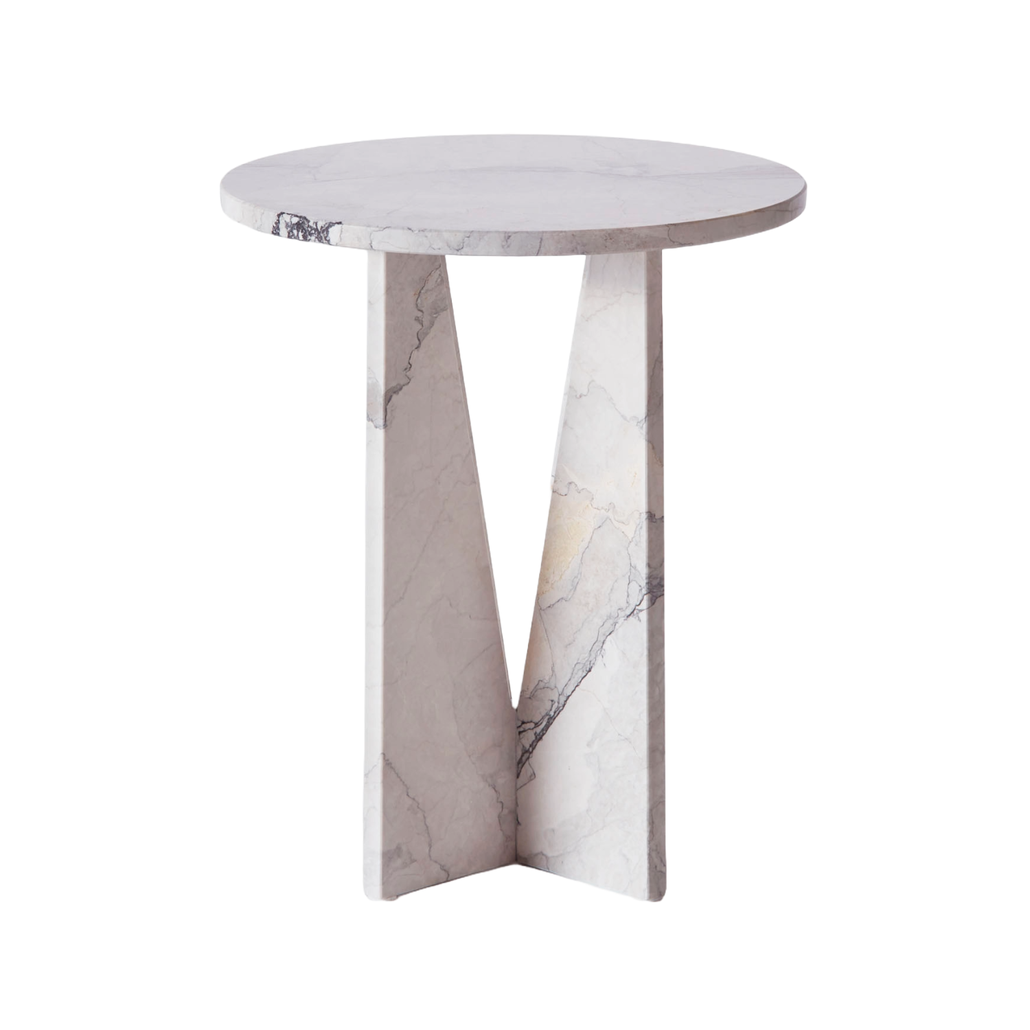 Beistelltisch V weißer Marmor