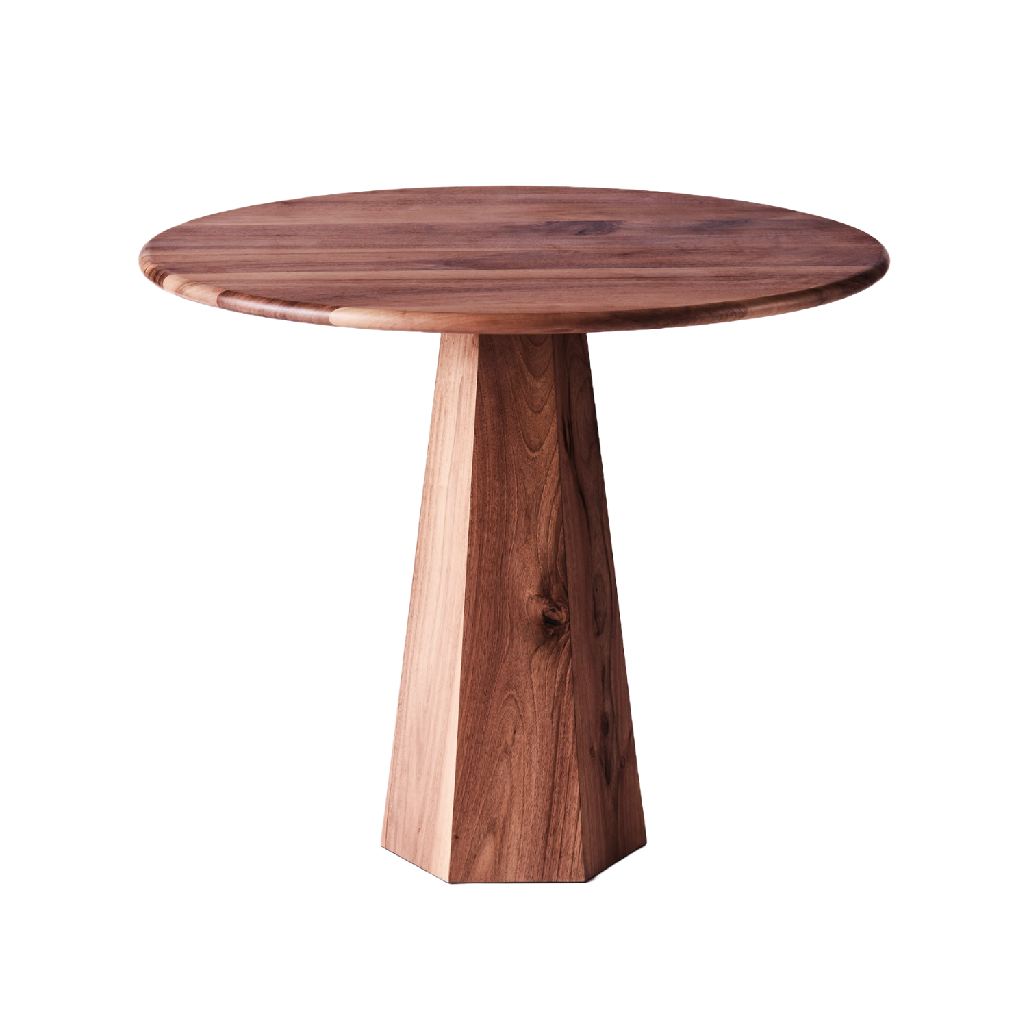 Round HEXAGON Table Walnut Wood