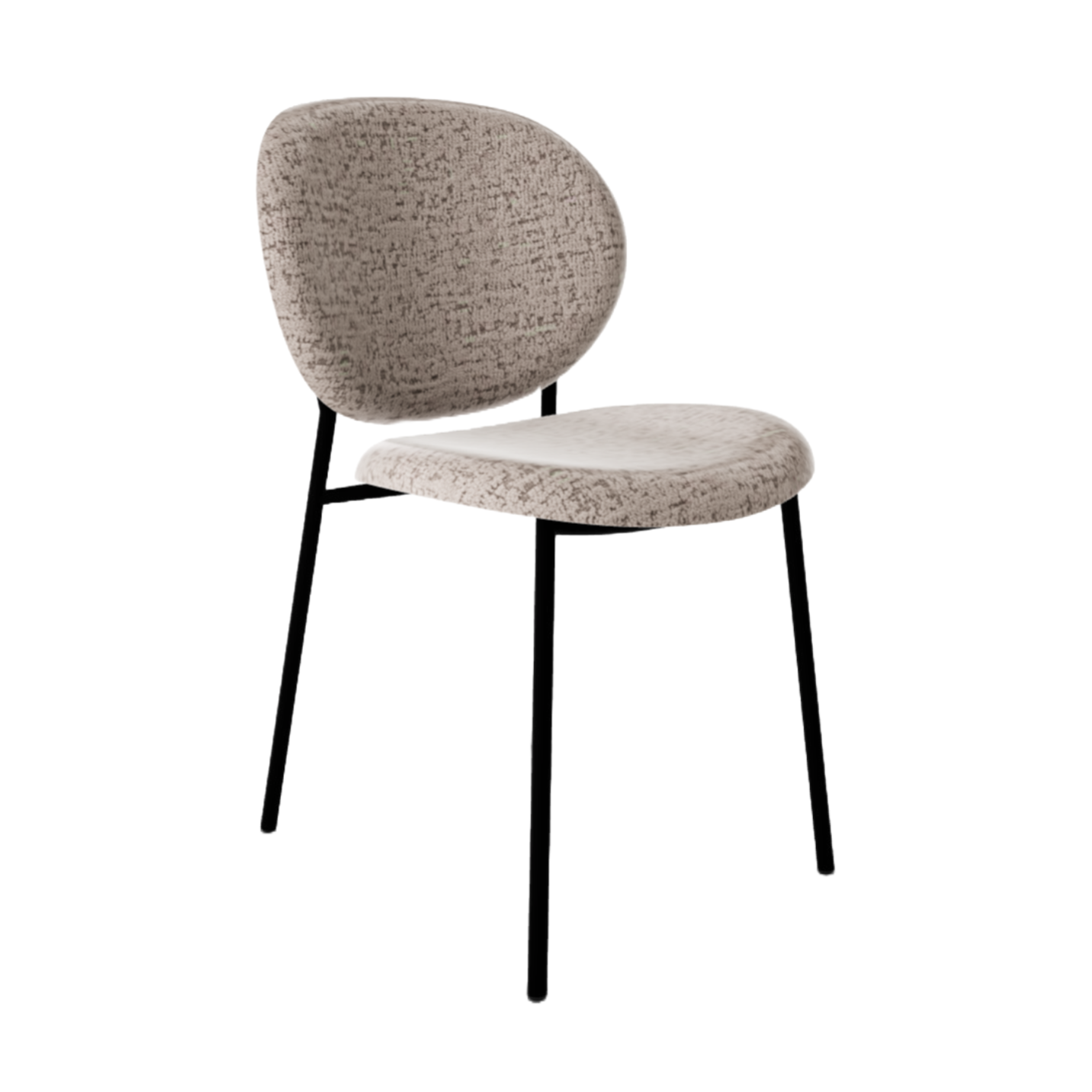 INÈS Chair beige with black base