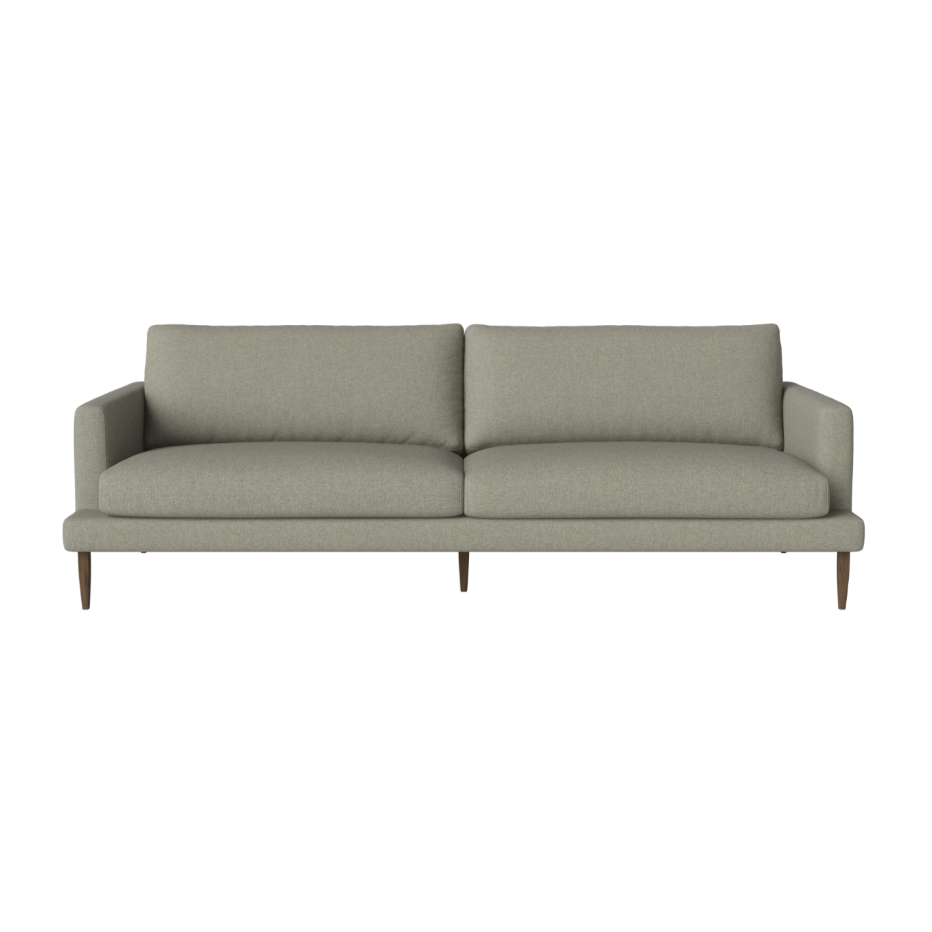 Sofa 3-zits VENEDA met een basis van donker eikenhout