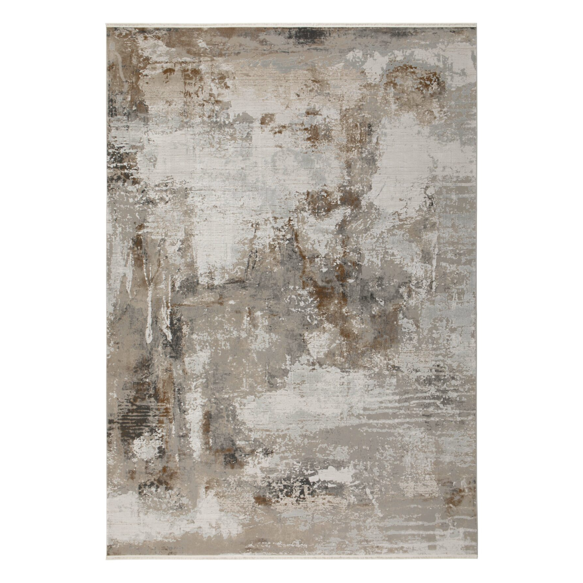 Teppich ROYAL dunkelbeige mit braunem