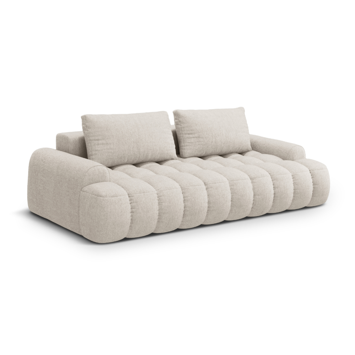 Sofa met slaapfunctie voor 4 personen LINZ crème