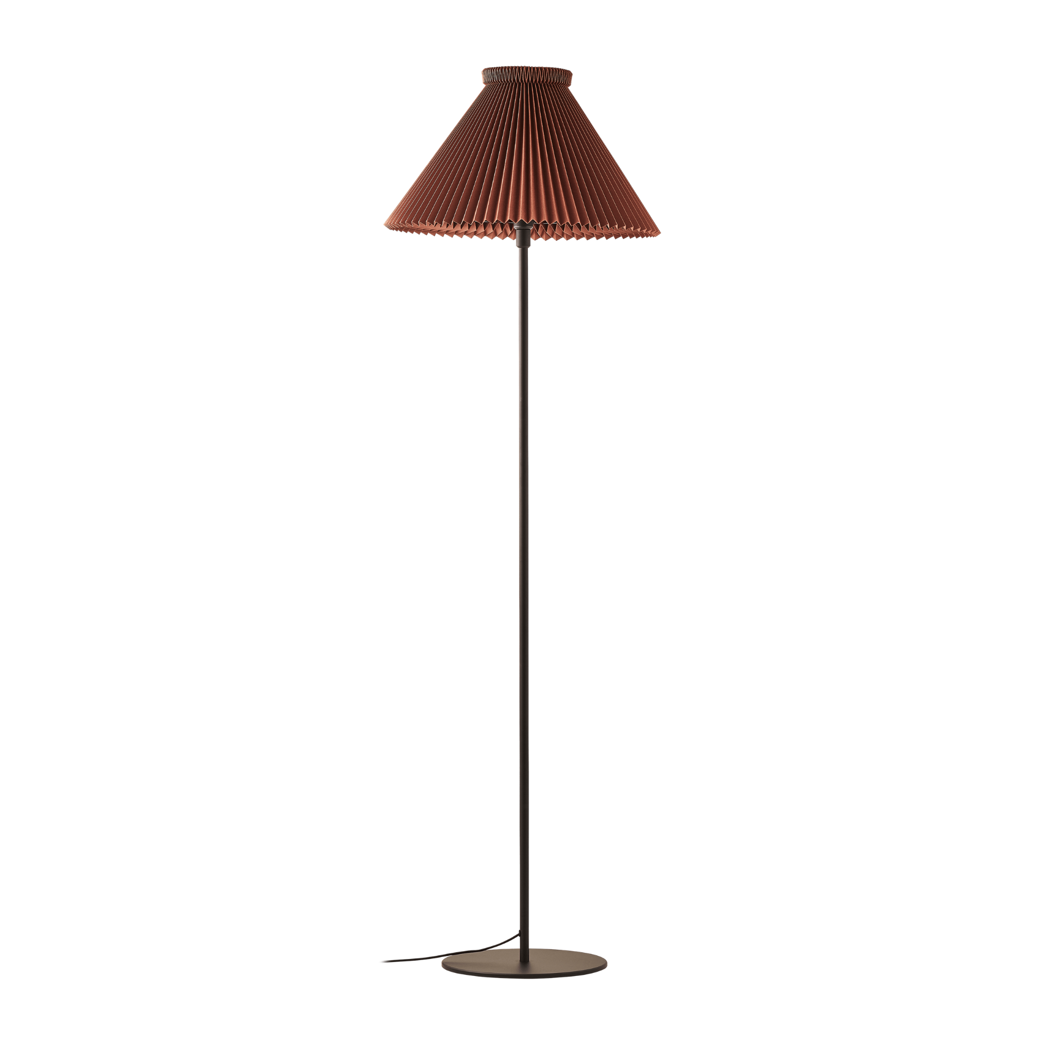 Vloerlamp MODEL 334 chocolade met zwarte voet