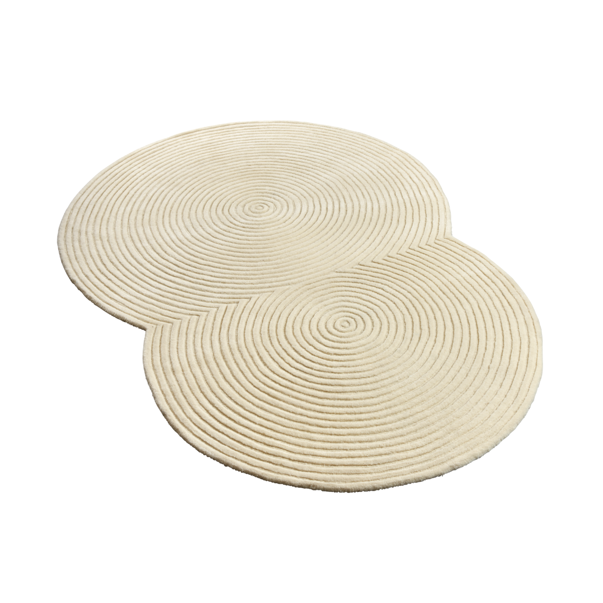 Cream ZEN ROUNDED Oval Rug
