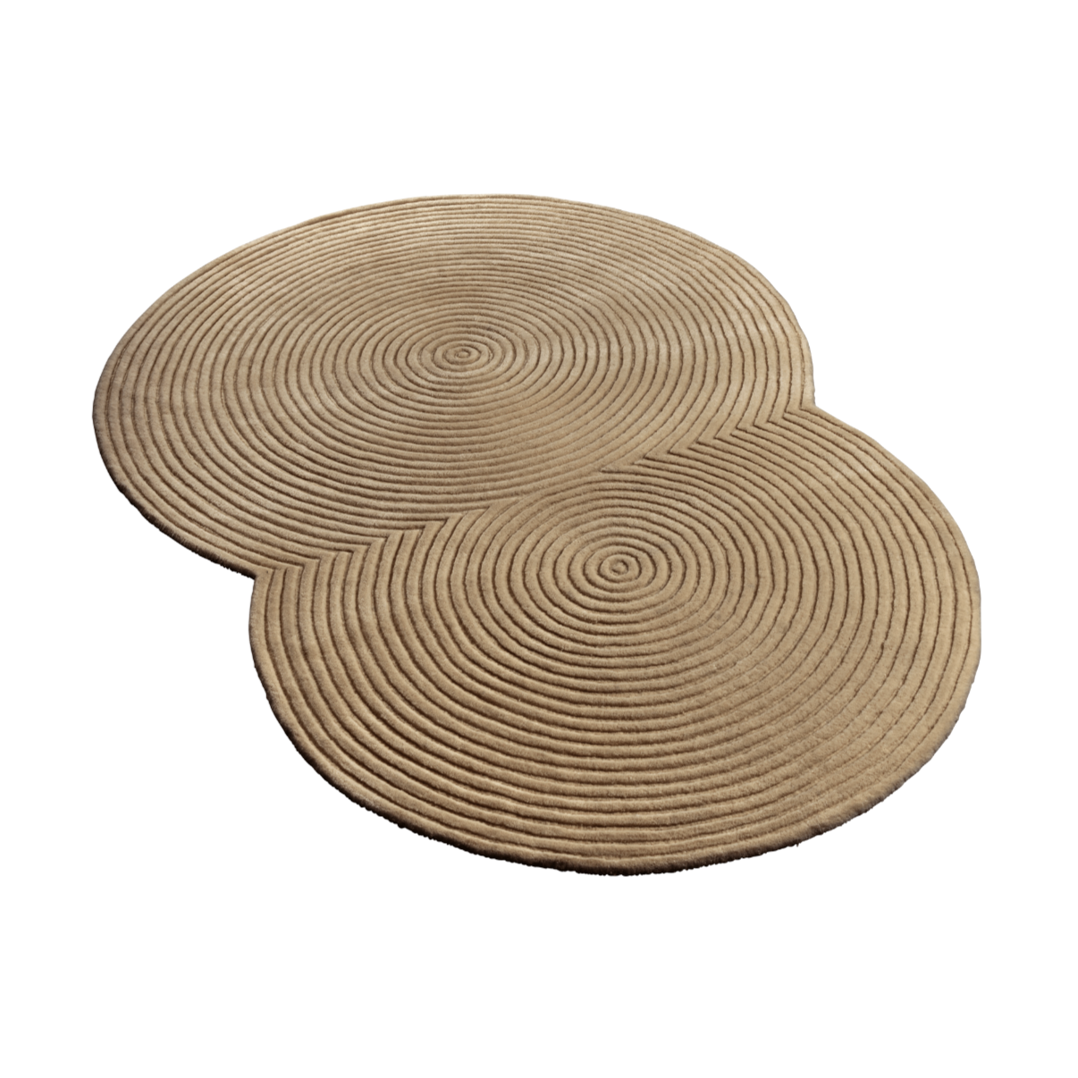 Ovale ZEN RONDE tapijt bruin