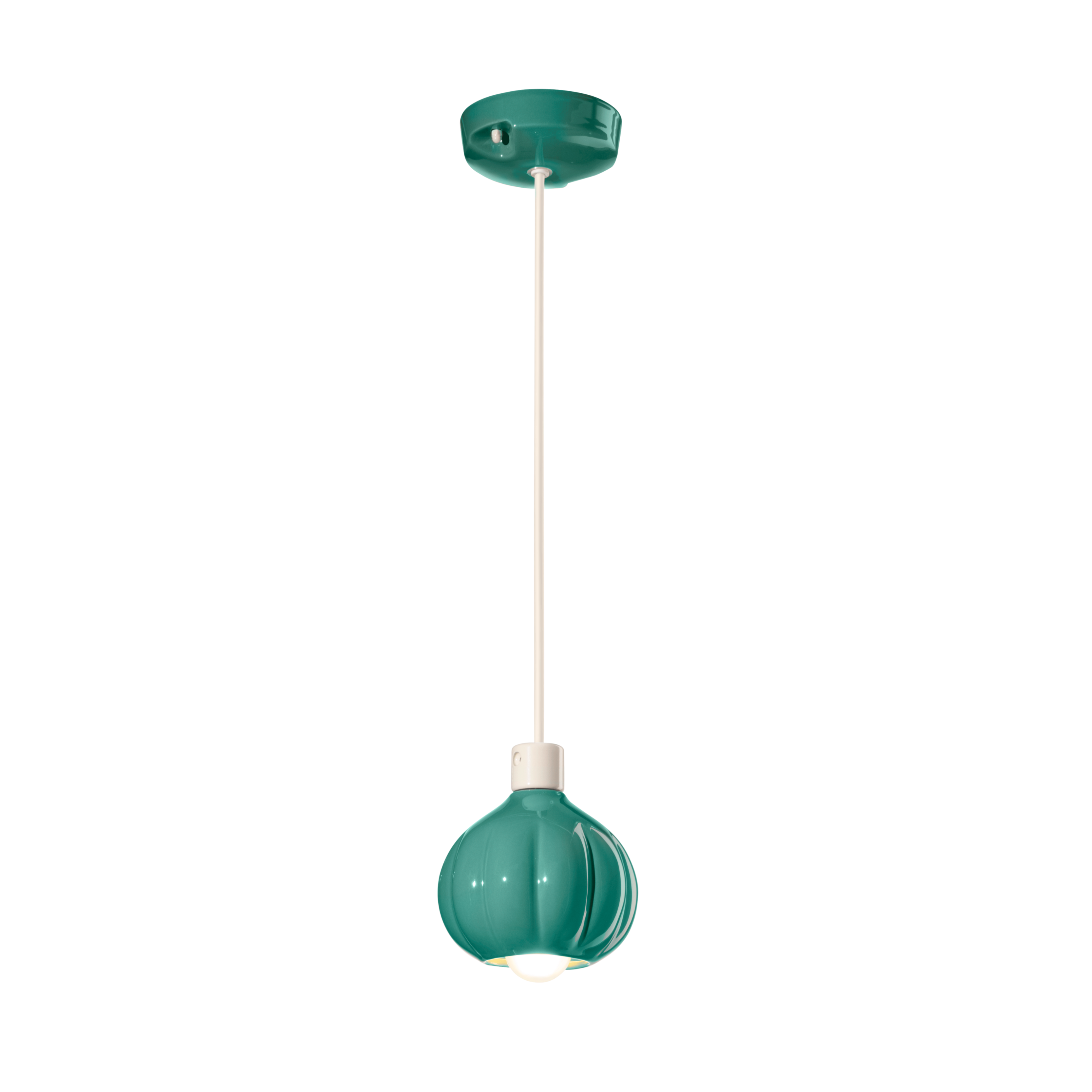 AFOXÉ turquoise ceramic pendant lamp