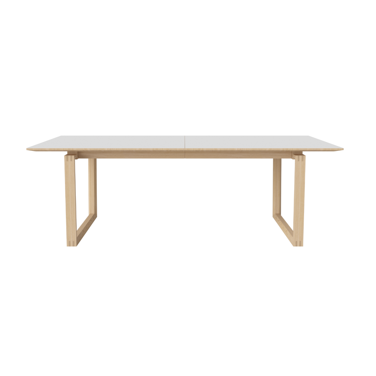 Witte NORD tafel met gebleekte basis